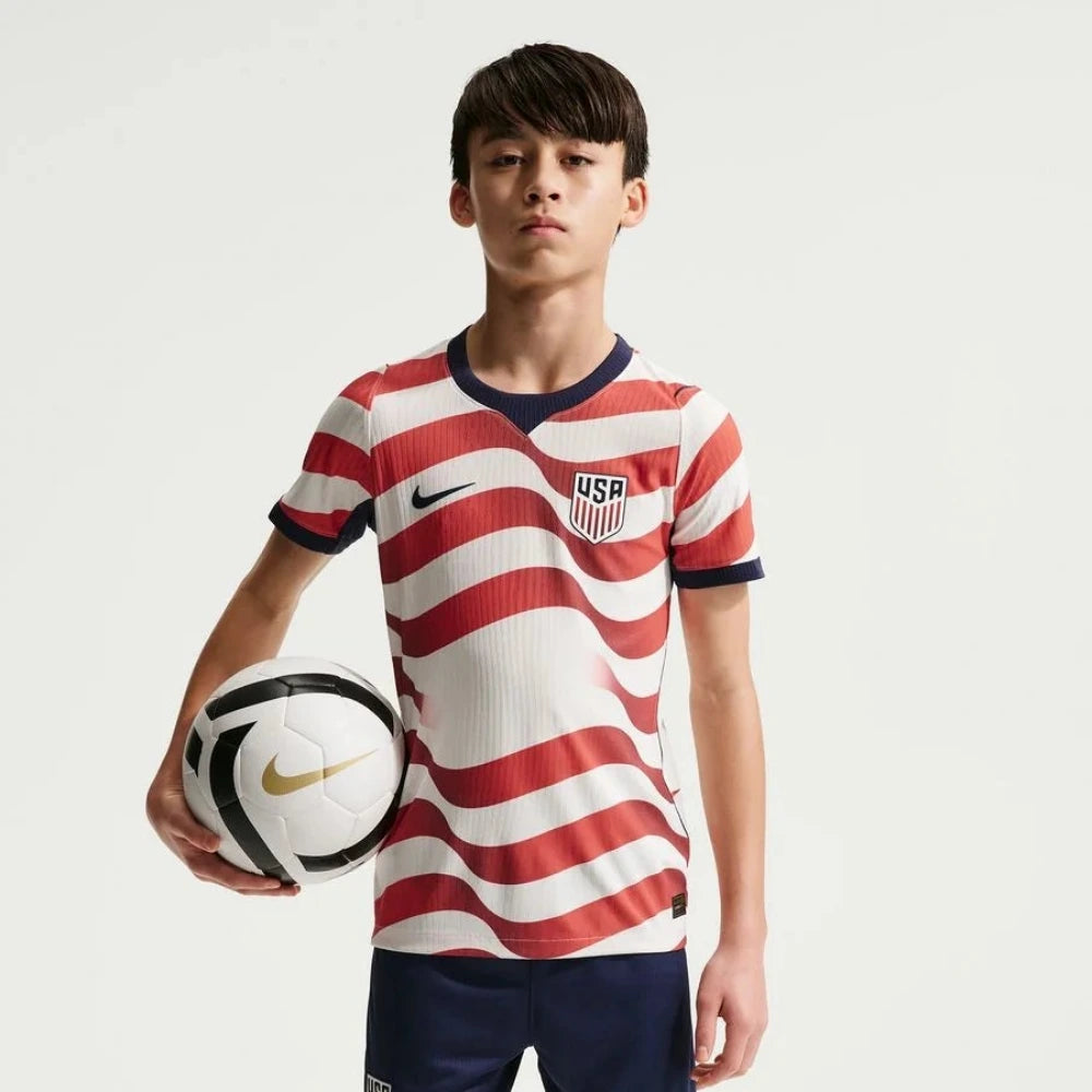 Nike 2026-27 USMNT Youth Authentic Home NN Soccer Jersey (Model - Front)