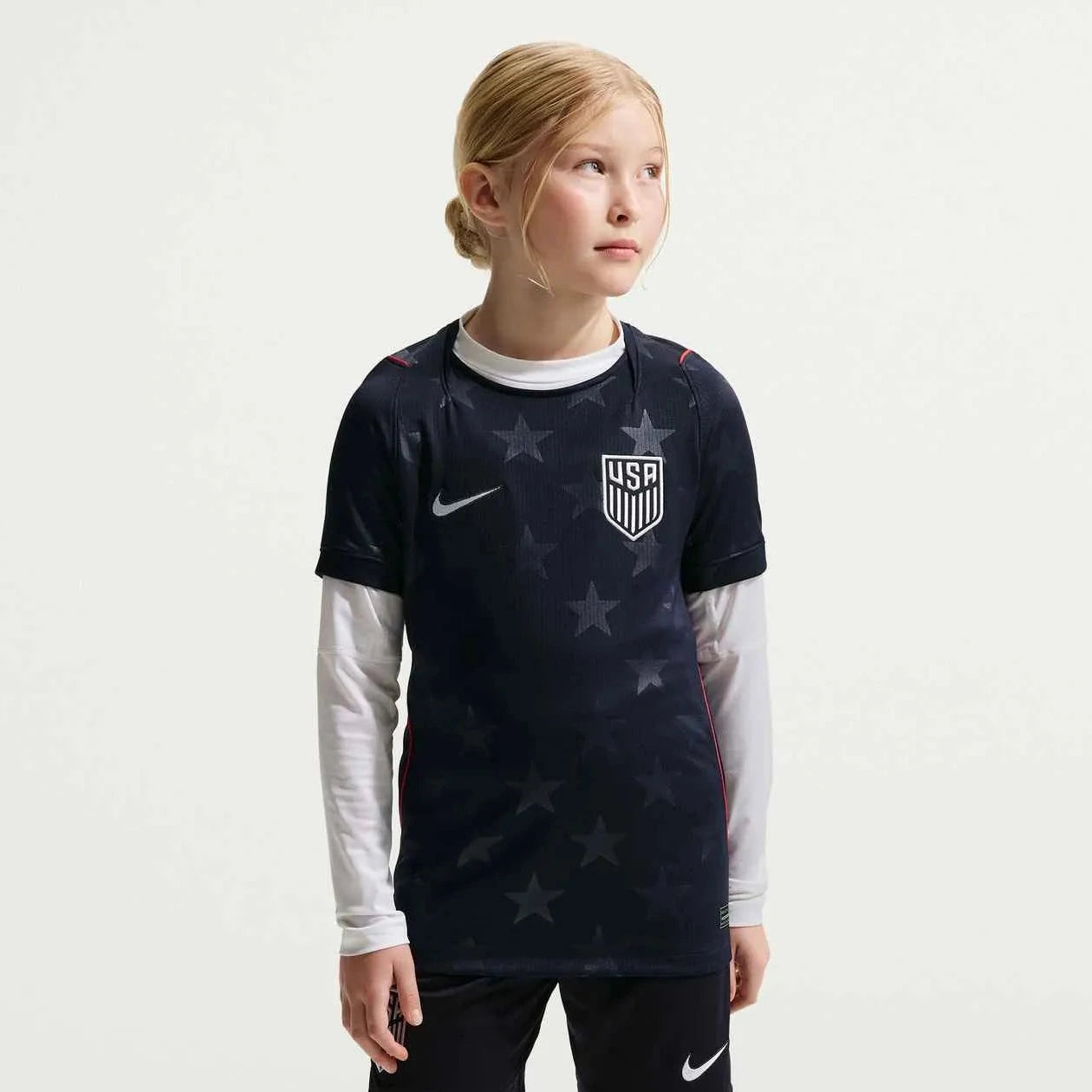 Nike 2026-27 USMNT Youth Stadium Away Soccer Jersey (Model 1 - Front)