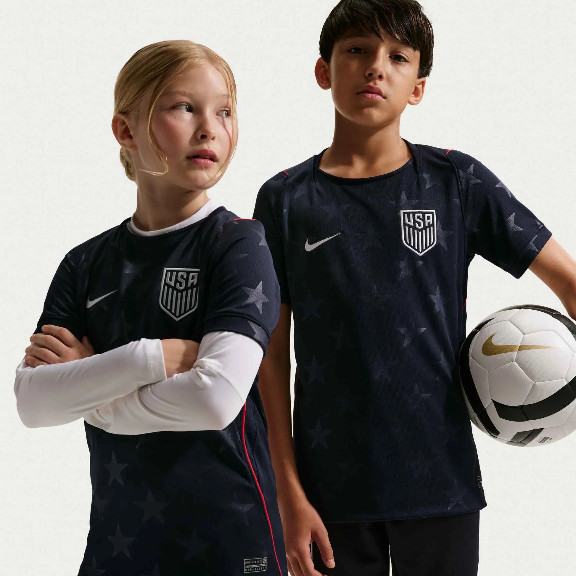 Nike 2026-27 USMNT Youth Stadium Away Soccer Jersey (Models - Front)