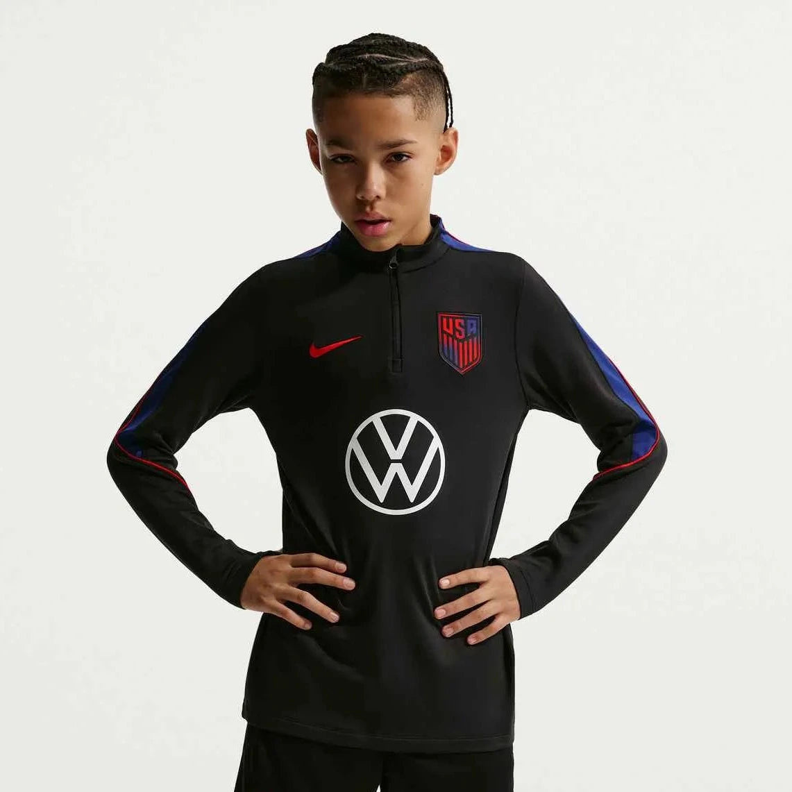 Nike 2026-27 USMNT Youth Strike Drill Top (Model - Front)