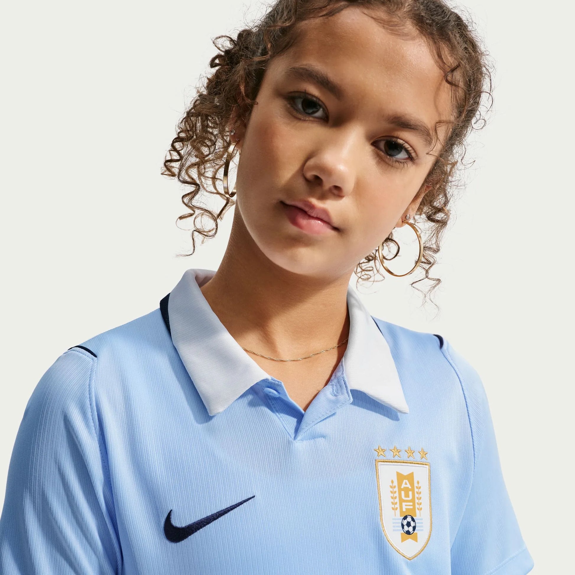 Nike 2026-27 Uruguay Youth Stadium Home Soccer Jersey (Detail 3)