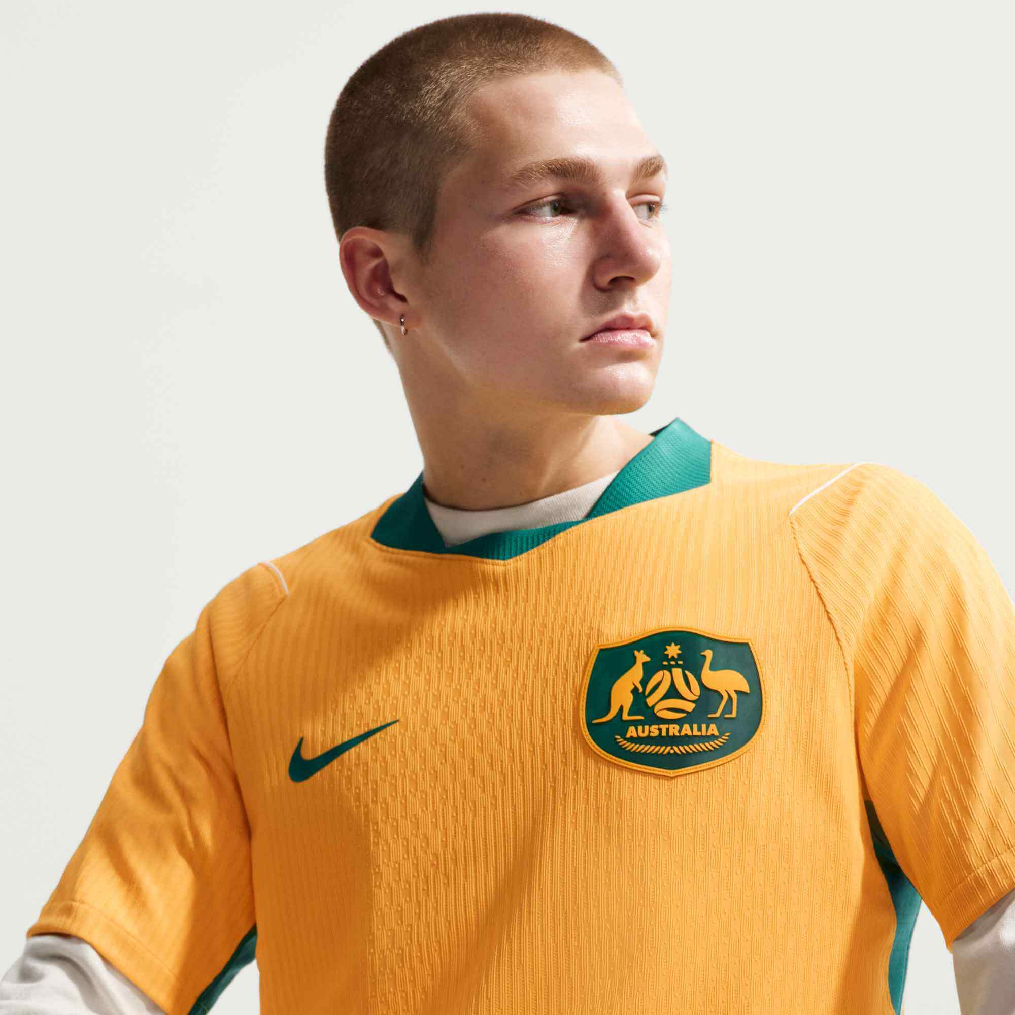 Nike 2026 Australia Men's Authentic Home Soccer Jersey (Detail 3)