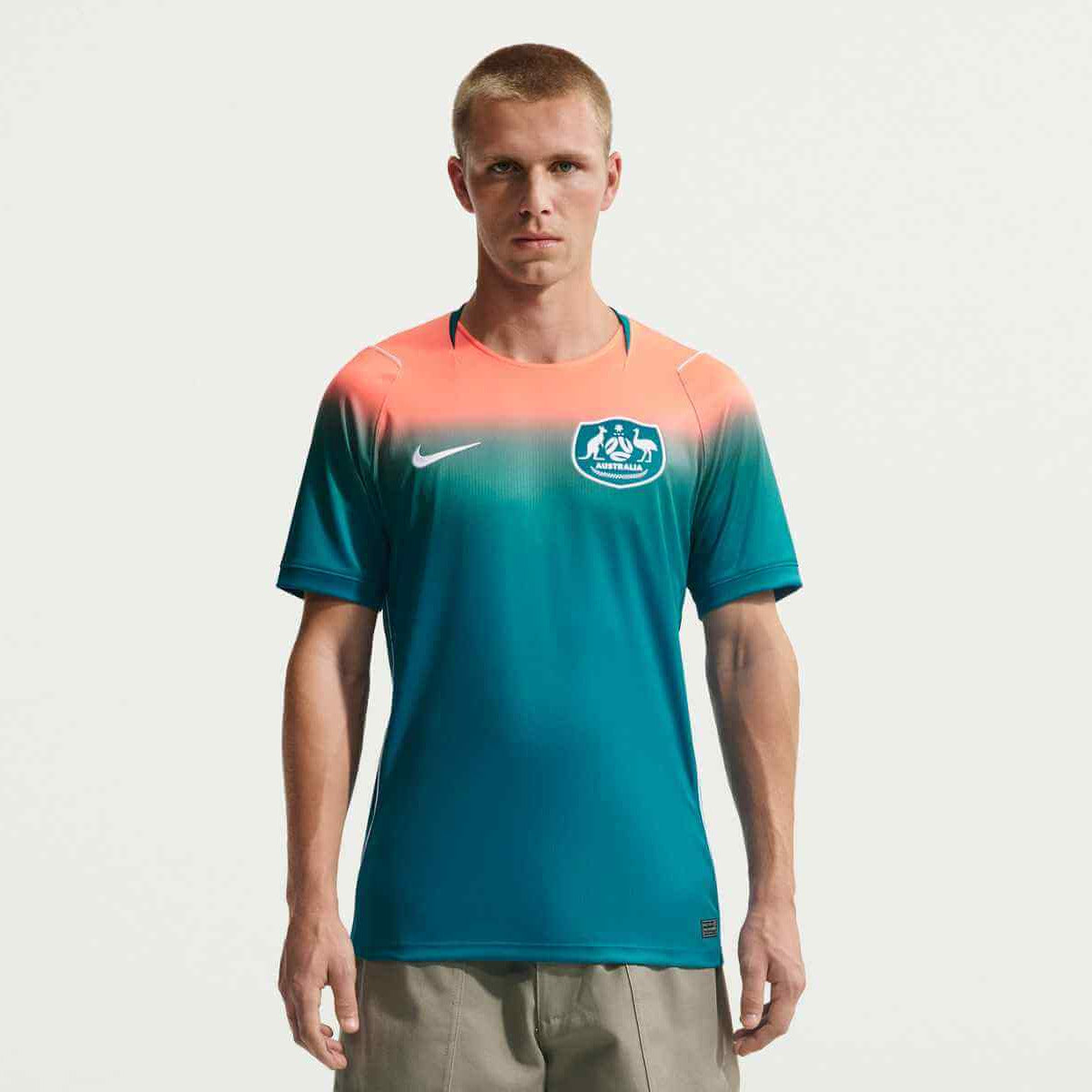 Nike 2026 Australia Men's Stadium Away Soccer Jersey (Model - Front)