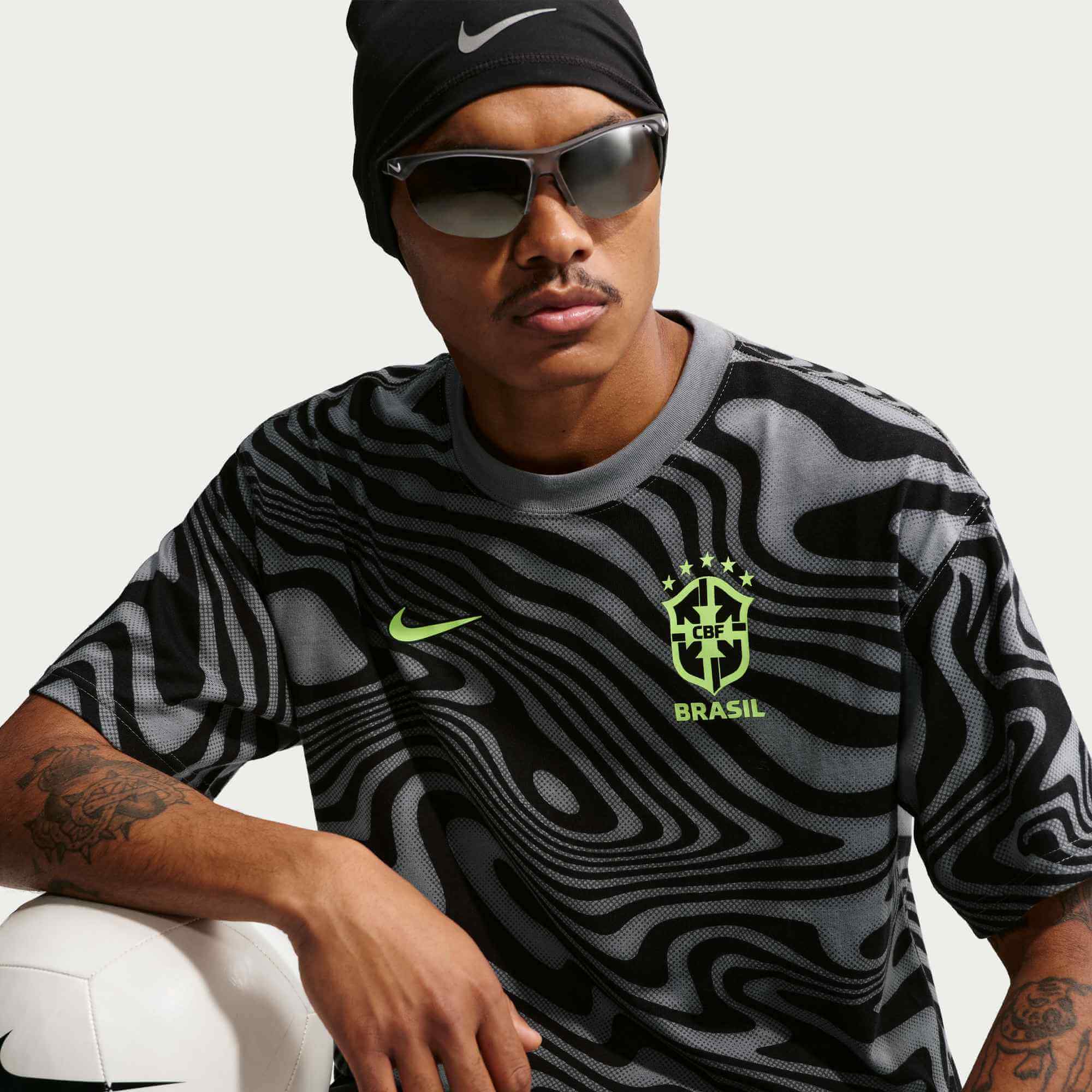 Nike 2026 Brazil Men's All Over Print Tee (Detail 2)