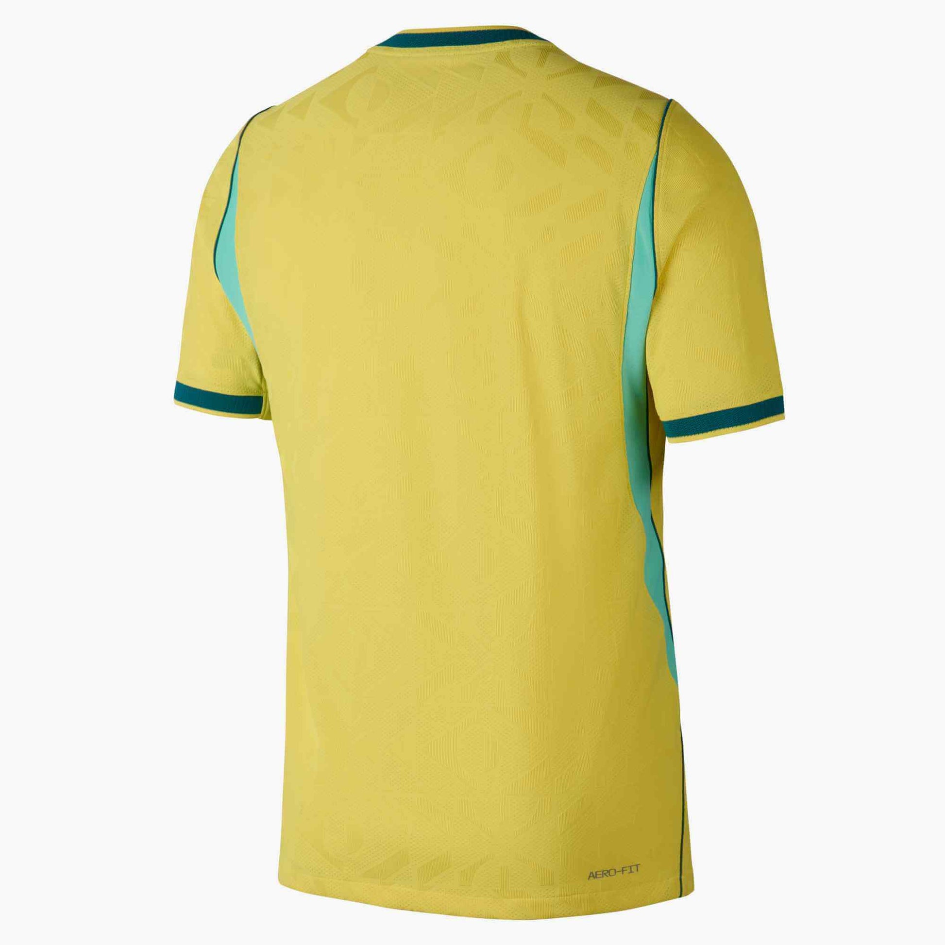 Nike 2026 Brazil Men's Authentic Home Soccer Jersey (Back)