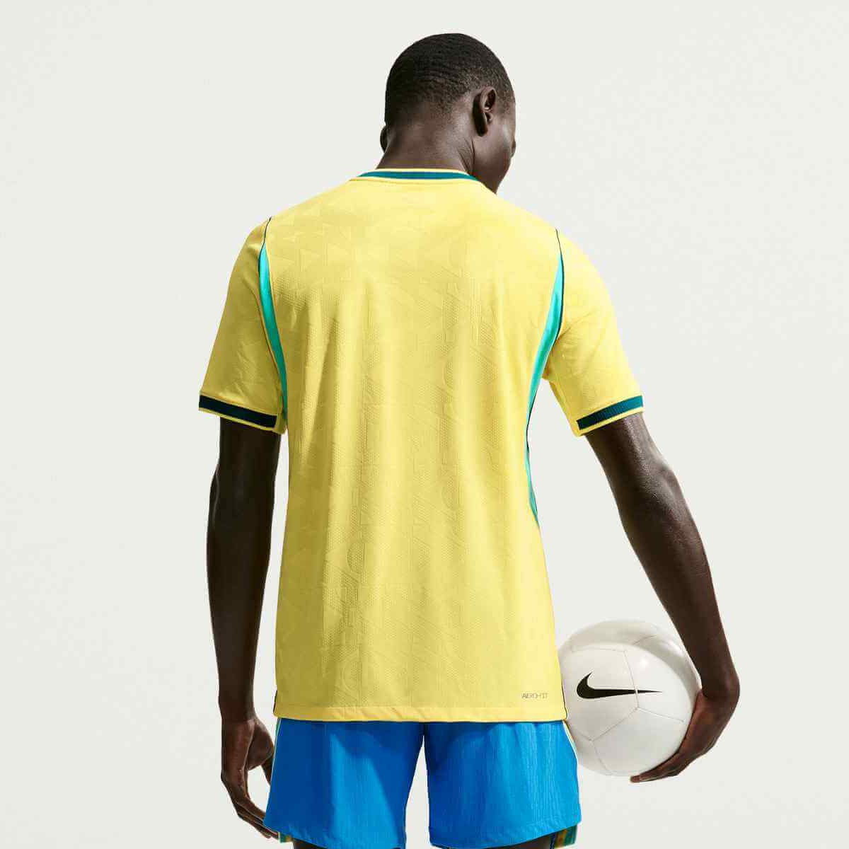 Nike 2026 Brazil Men's Authentic Home Soccer Jersey (Model - Back)