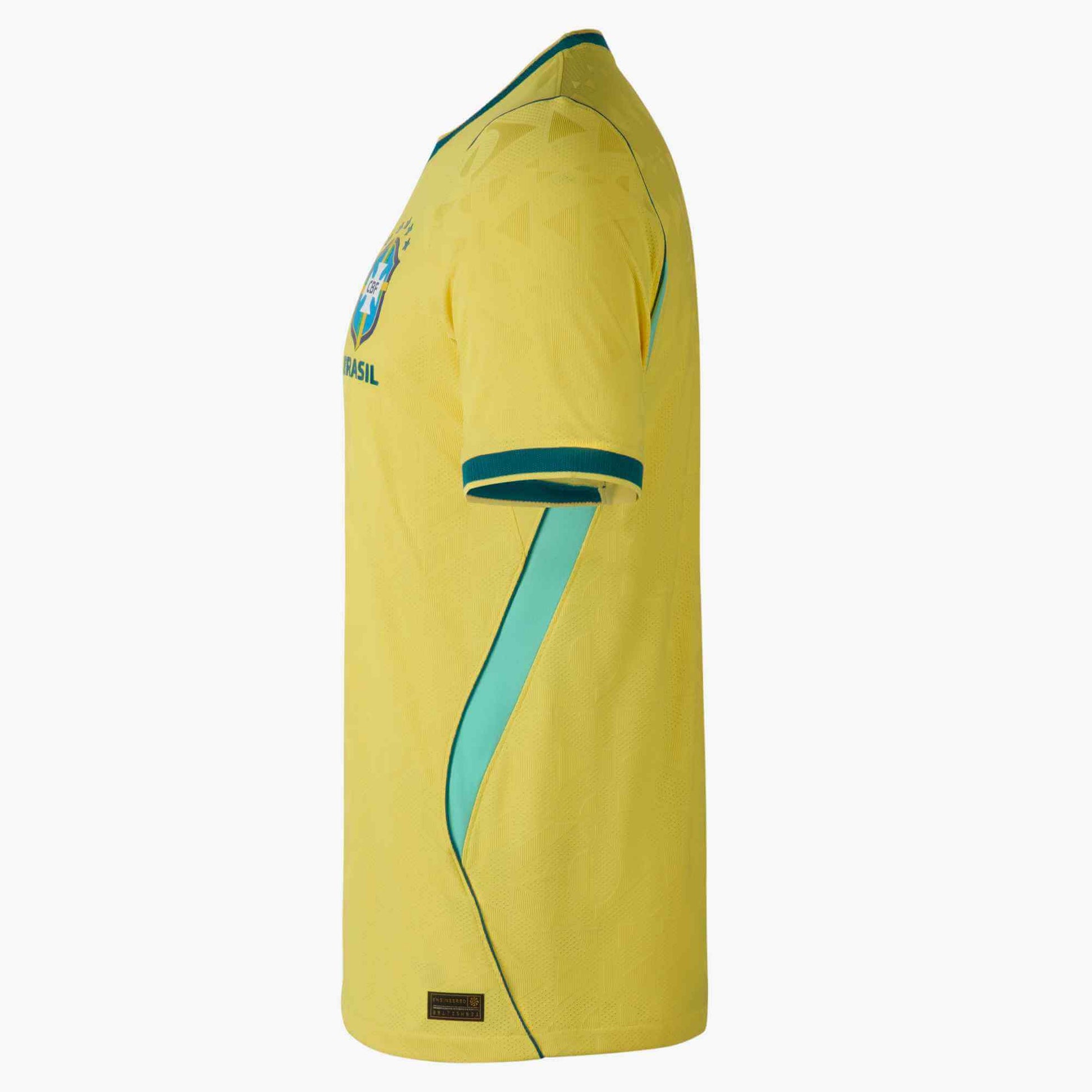 Nike 2026 Brazil Men's Authentic Home Soccer Jersey (Side)