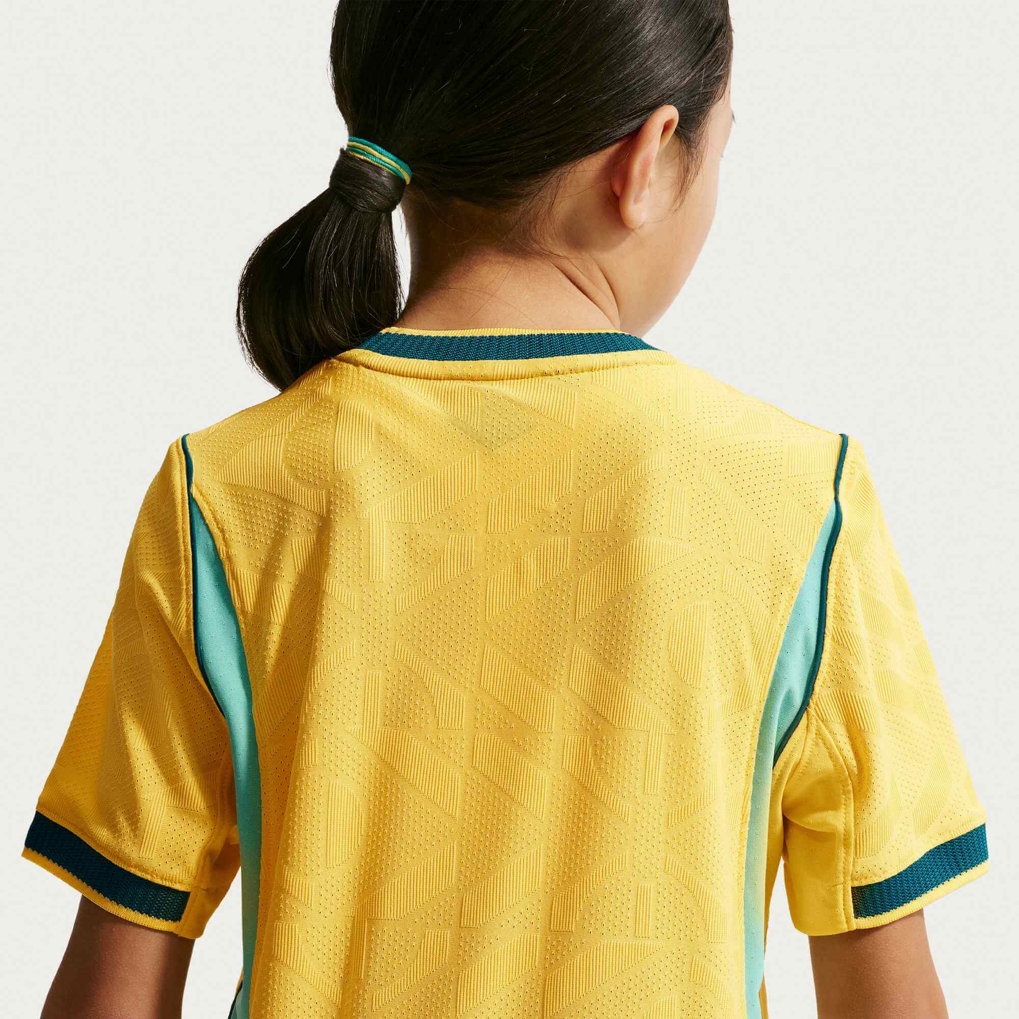 Nike 2026 Brazil Youth Authentic Home Soccer Jersey (Model 1 - Back)