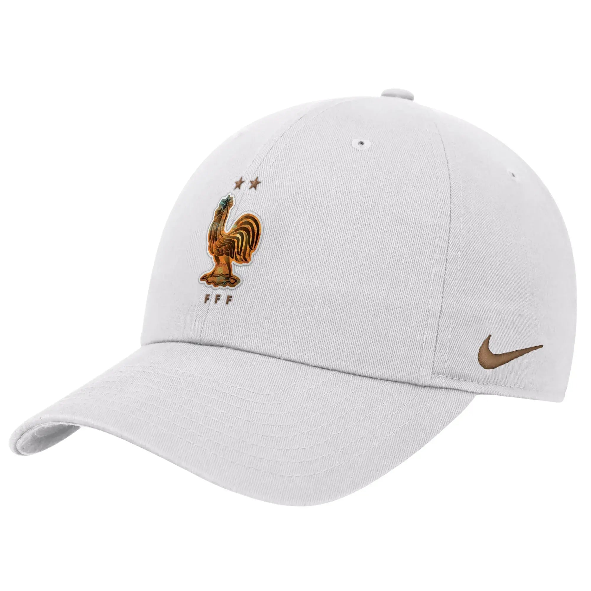 Nike 2026 France Adjustable Club Cap White (Lateral - Front)
