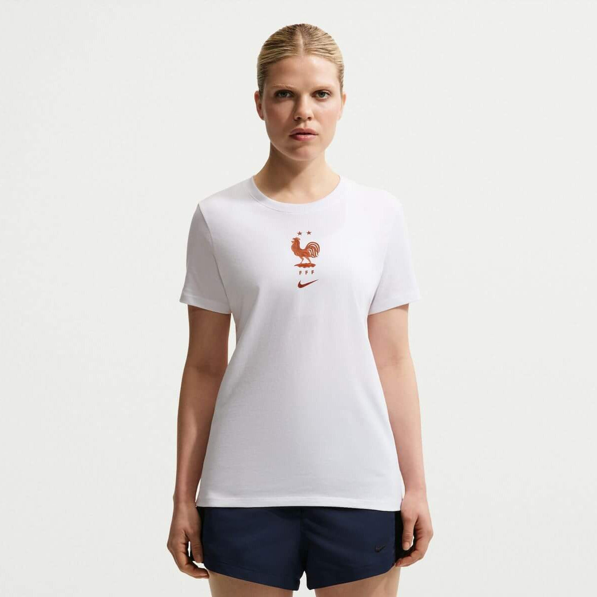 Nike 2026 France Women's Crest Tee (Model - Front)