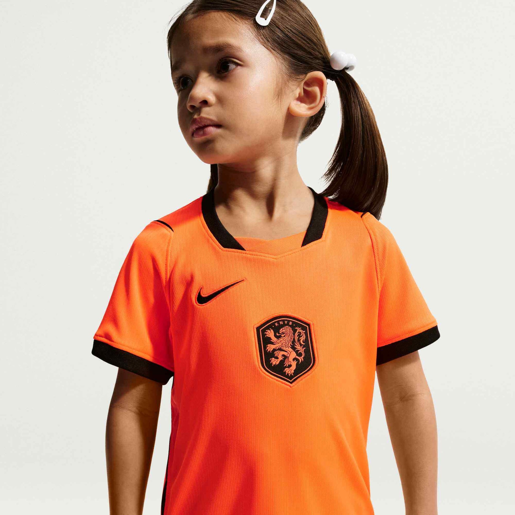 Nike 2026 Netherlands Little Kids' Stadium Home Kit (Jersey - Front)