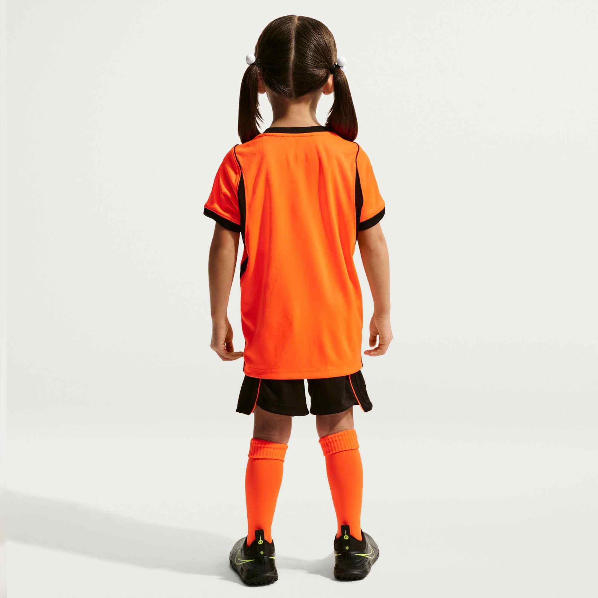 Nike 2026 Netherlands Little Kids' Stadium Home Kit (Model - Back)