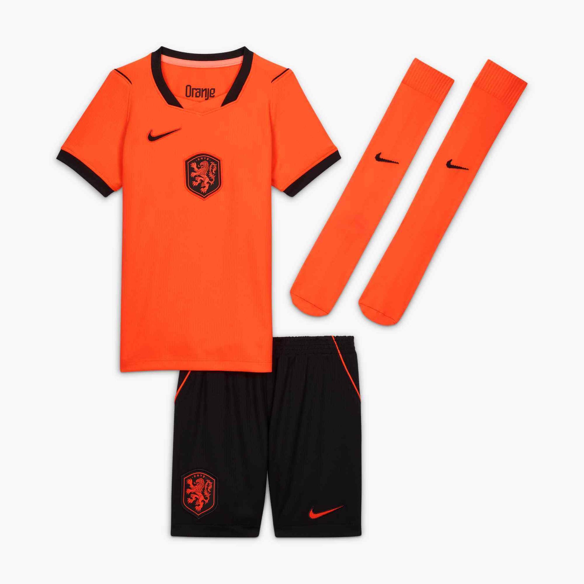 Nike 2026 Netherlands Little Kids' Stadium Home Kit (Set - Front)