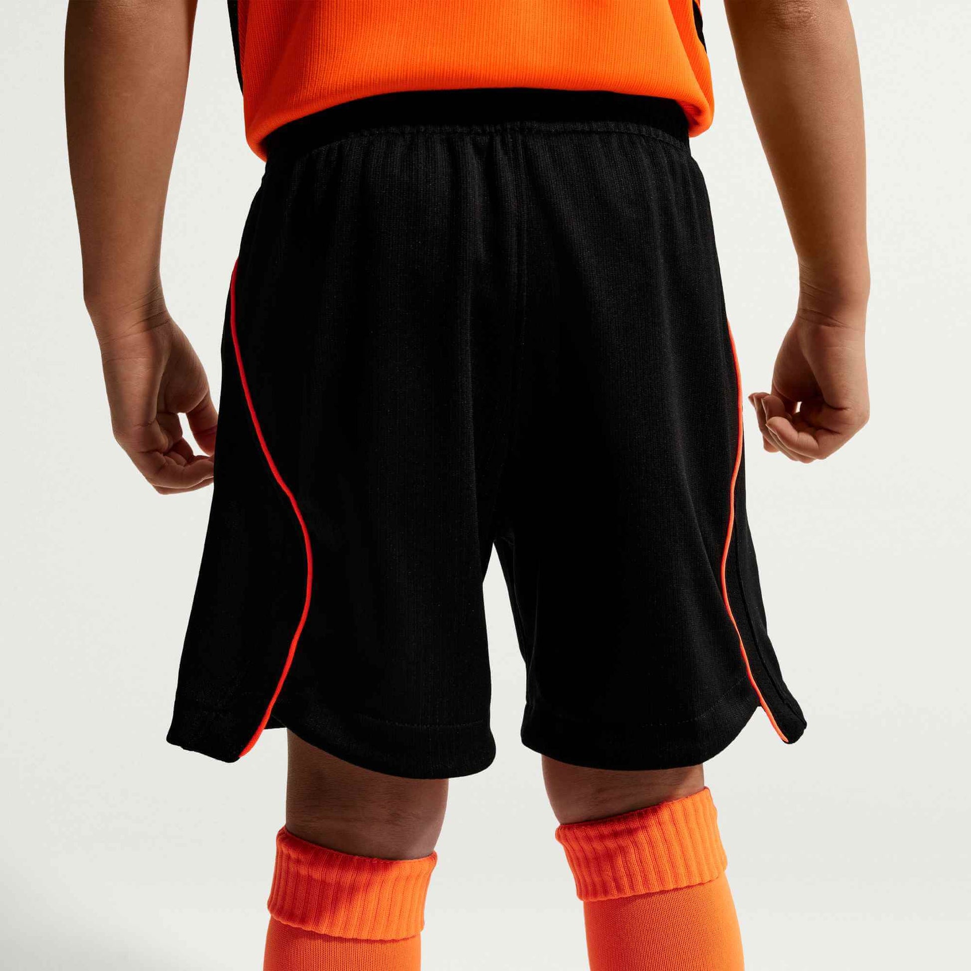 Nike 2026 Netherlands Little Kids' Stadium Home Kit (Shorts - Back)