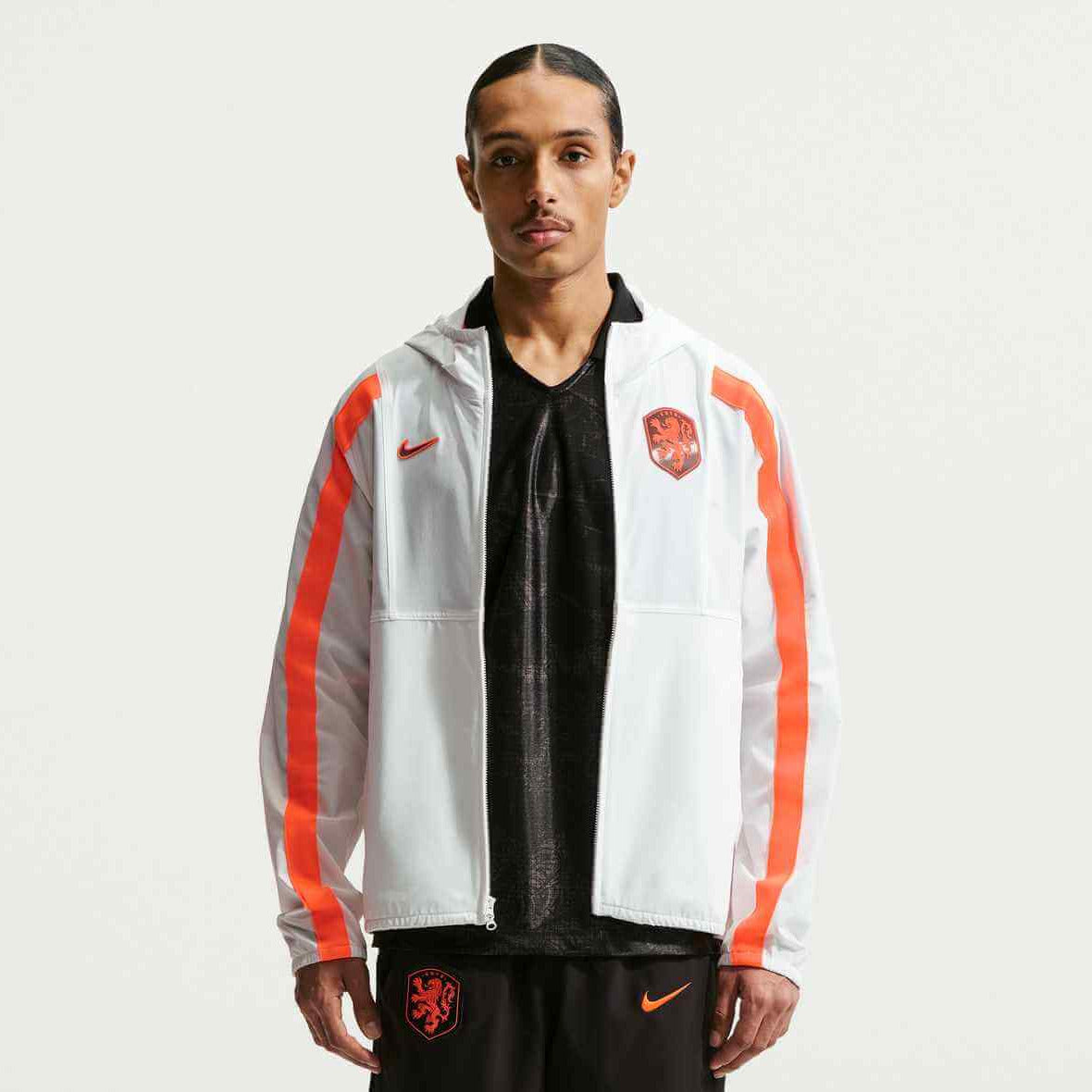 Nike 2026 Netherlands Men's Dri-Fit Woven Energy Jacket (Model - Front)