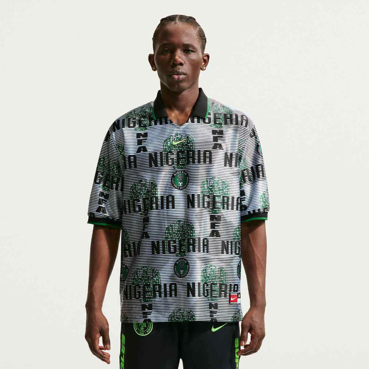 Nike 2026 Nigeria Men's Dri-Fit Energy Soccer Jersey (Model - Front)