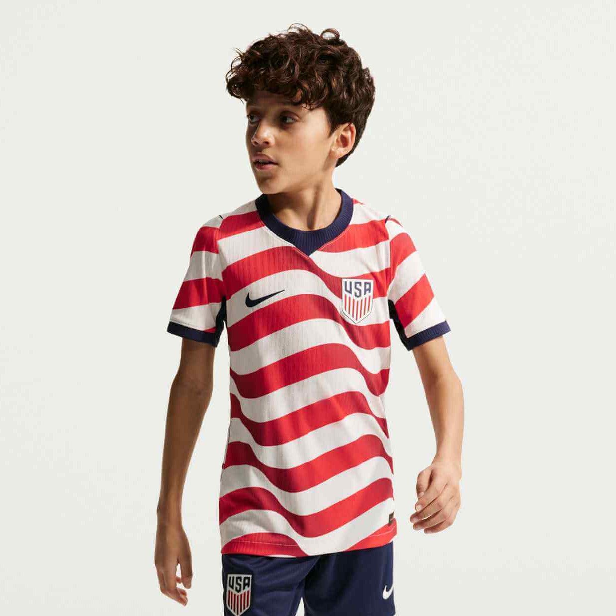 Nike 2026 USMNT Youth Authentic Home Soccer Jersey (Model - Front)