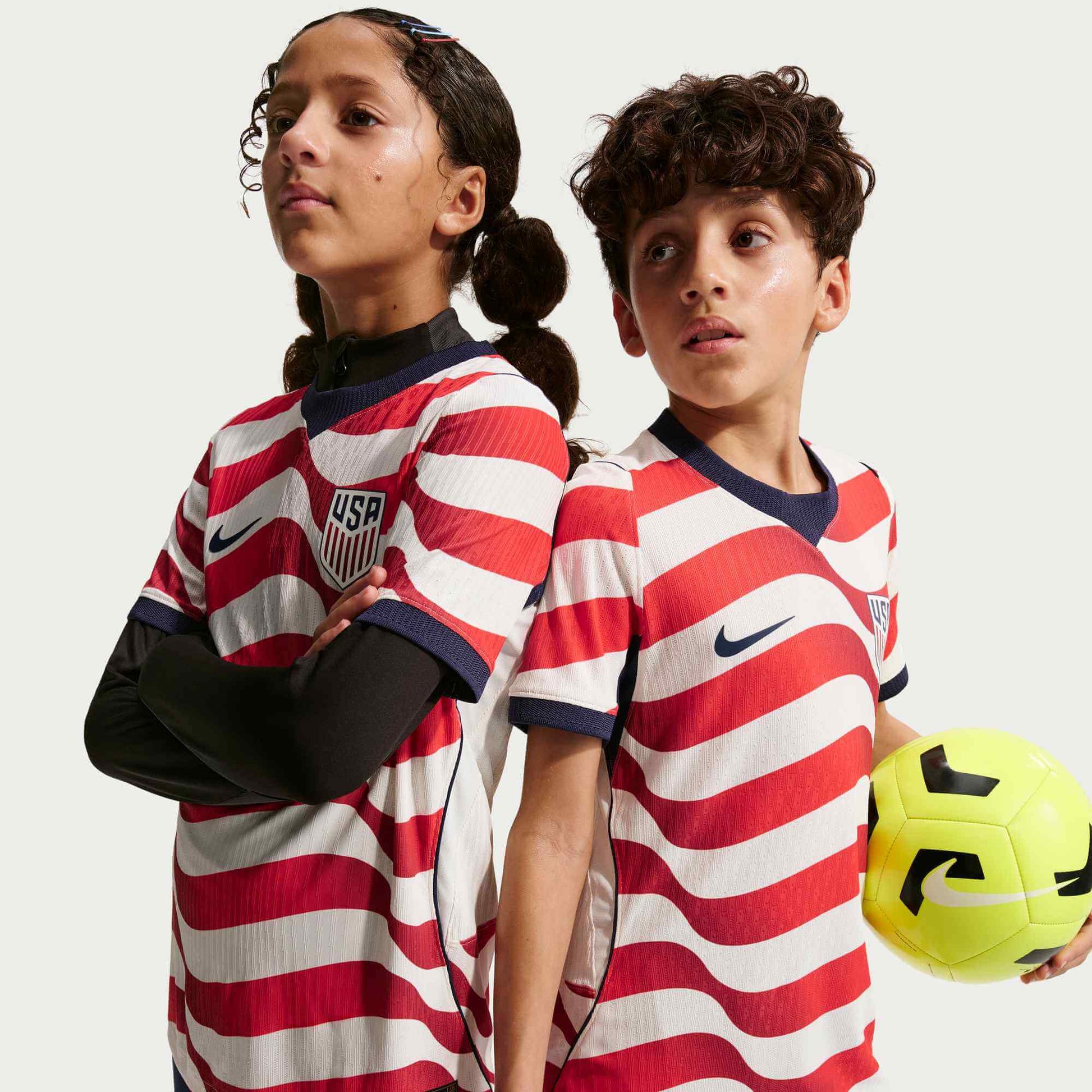 Nike 2026 USMNT Youth Authentic Home Soccer Jersey (Models - Front)
