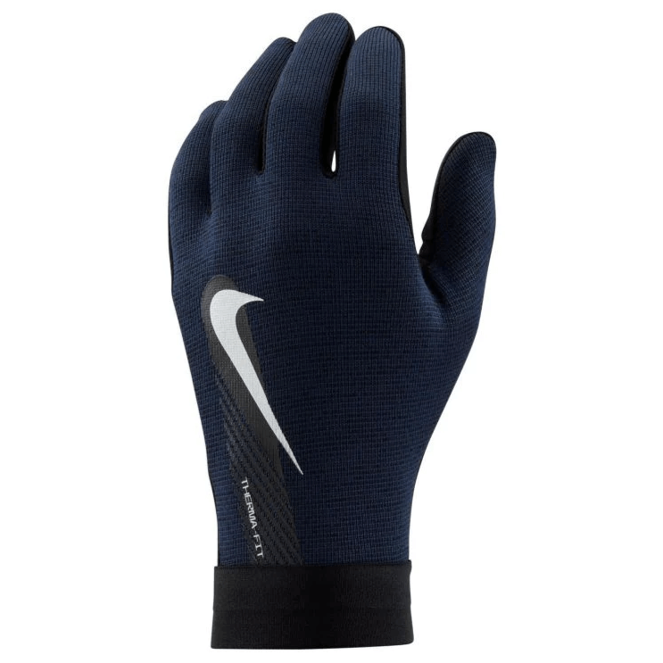 Nike Academy Hyperwarm Glove Black Navy Silver (Front)