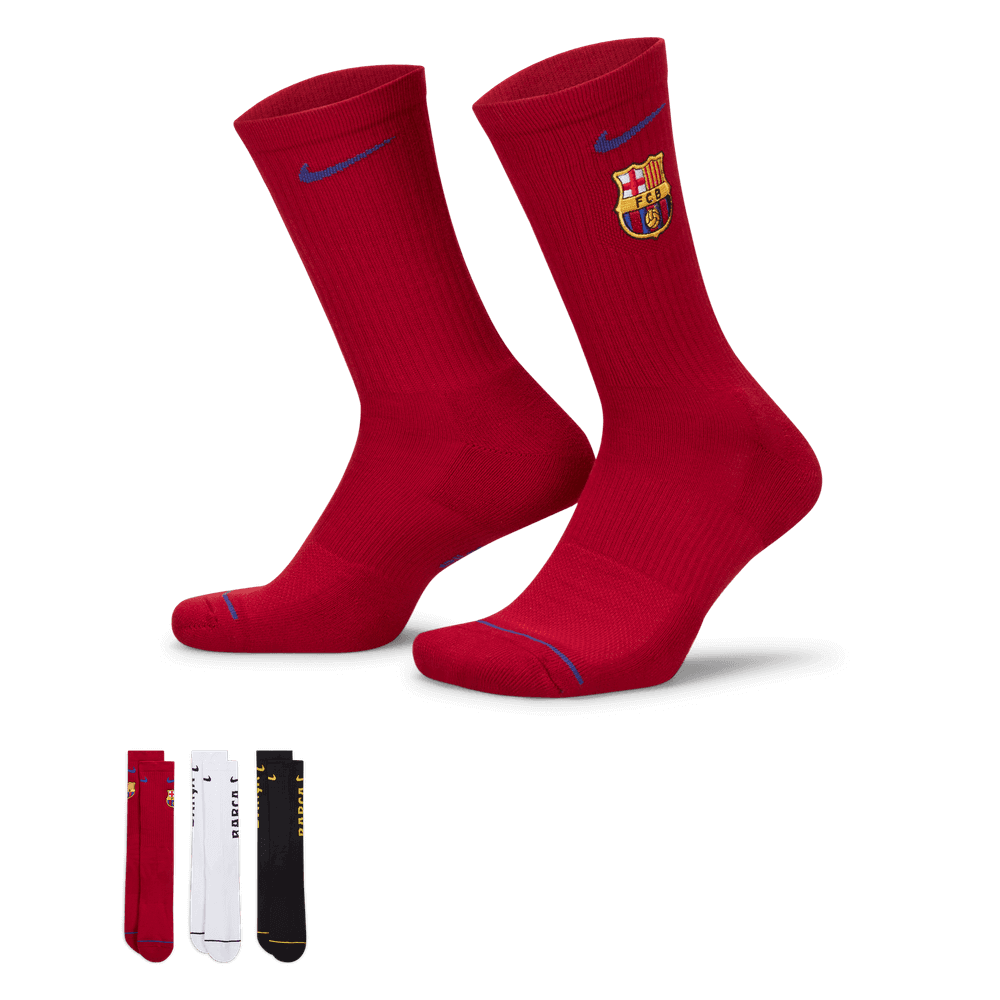 Nike Barcelona Everyday Socks 3 Pairs (Pair - Lateral)