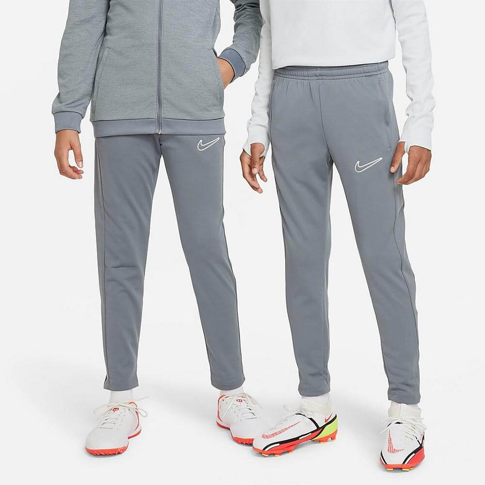 Nike DF Academy Youth Pants Cool Grey Cool Grey Cool Grey White (Models - Front)