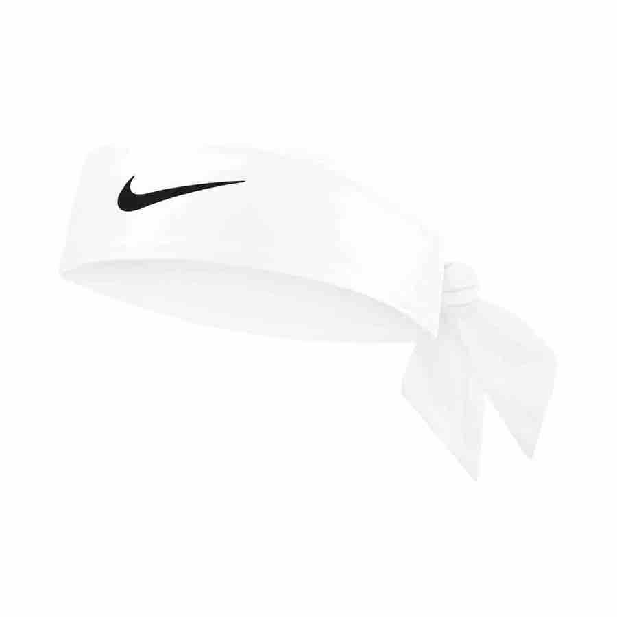 Nike Dri-Fit Fury Classic Head Tie White/Black (Lateral - Front)