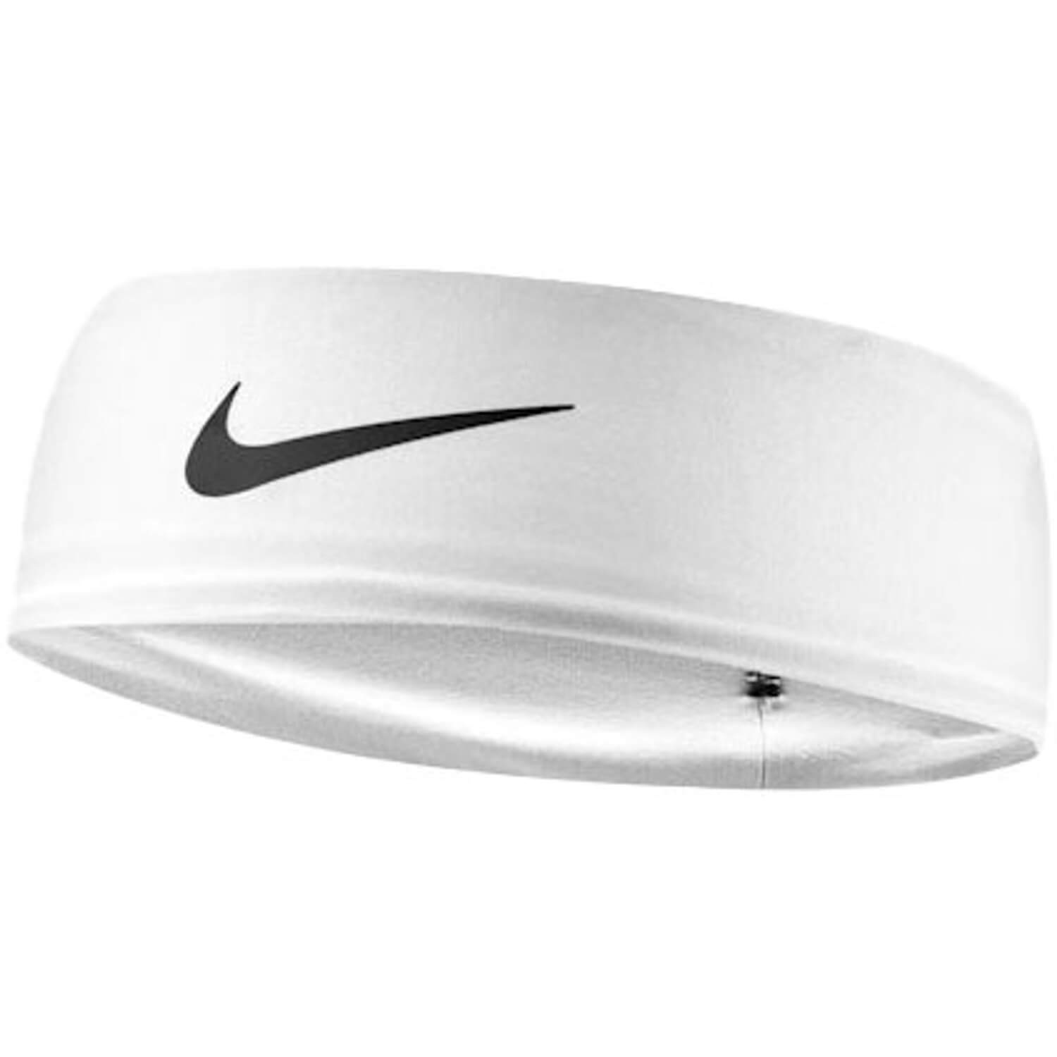 Nike Dri-Fit Fury Classic Headband White-Black (Front)