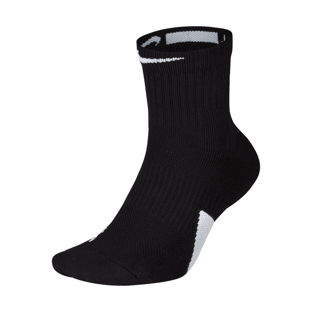 Nike Elite Socks - Black - White (Front - Lateral)