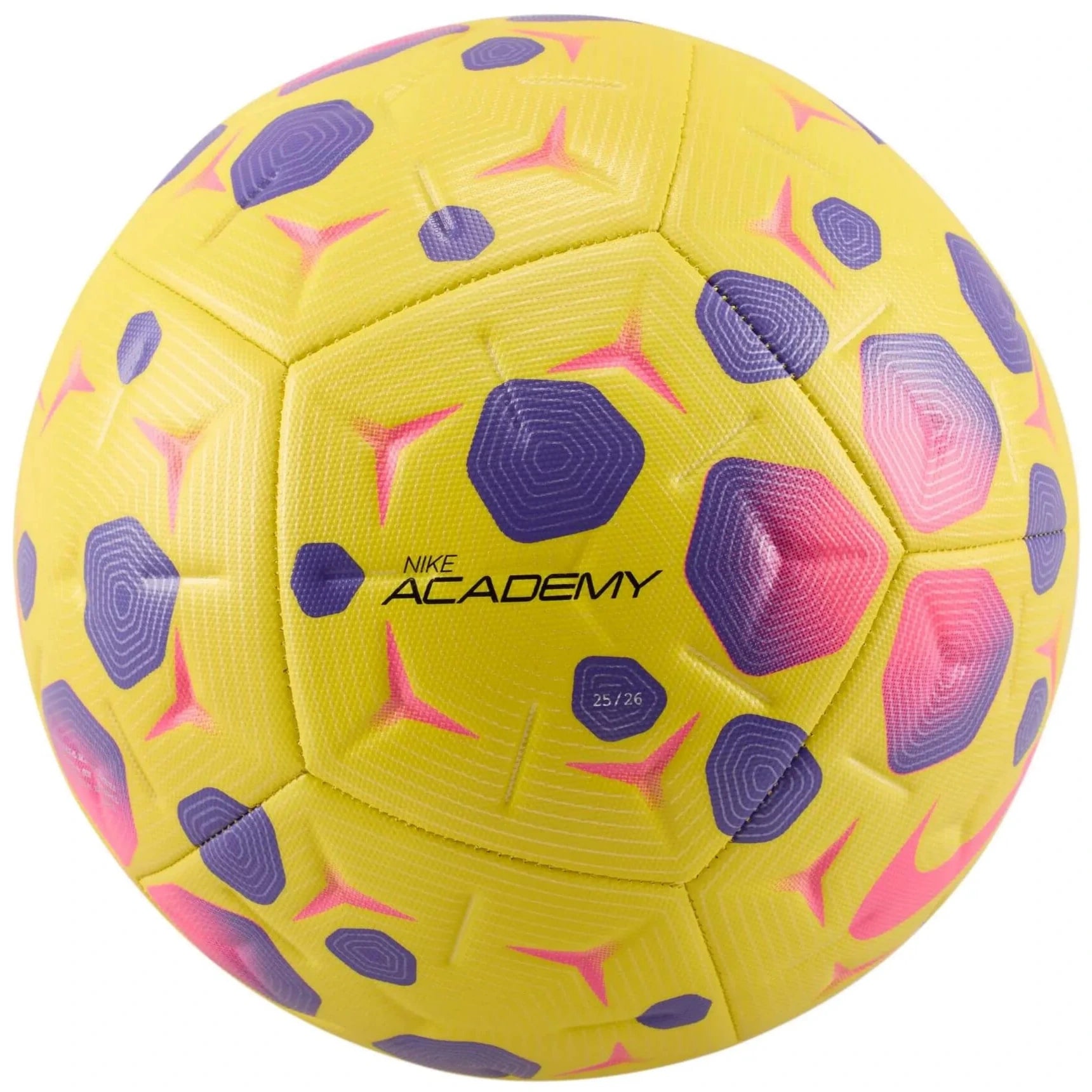 Nike FA25 Academy Soccer Ball Yellow-Purple-Hyper Pink (Back)