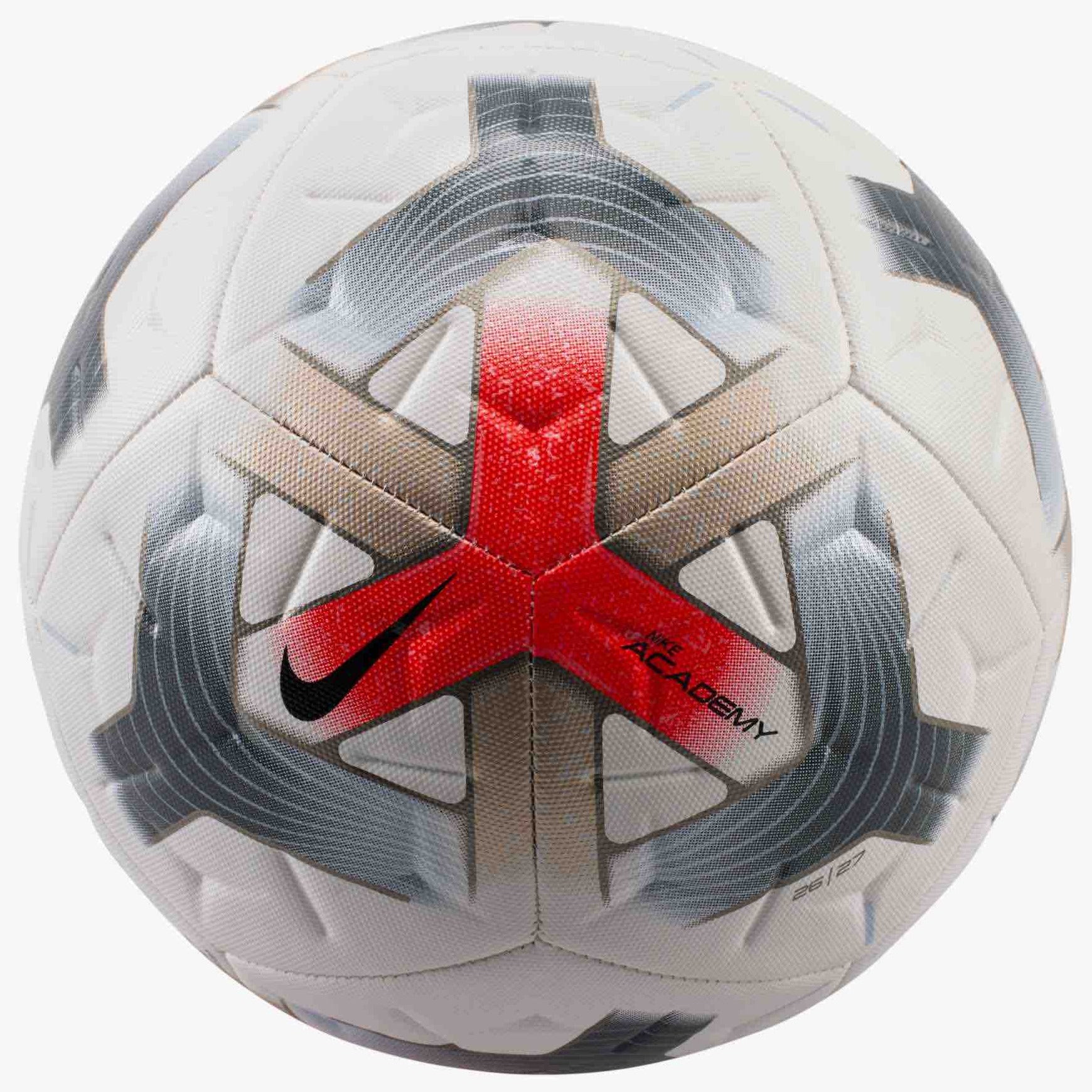 Nike FA26 Academy Soccer Ball White-Bright Crimson-Anthracite-Black (Front)