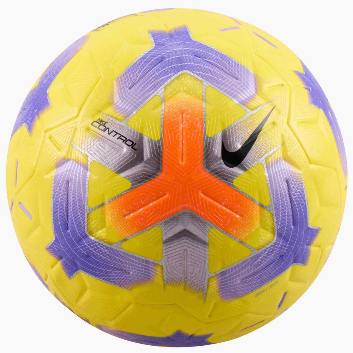 Nike FA26 Control Match Soccer Ball Yellow-Hyper Crimson-Purple-Black (Front)