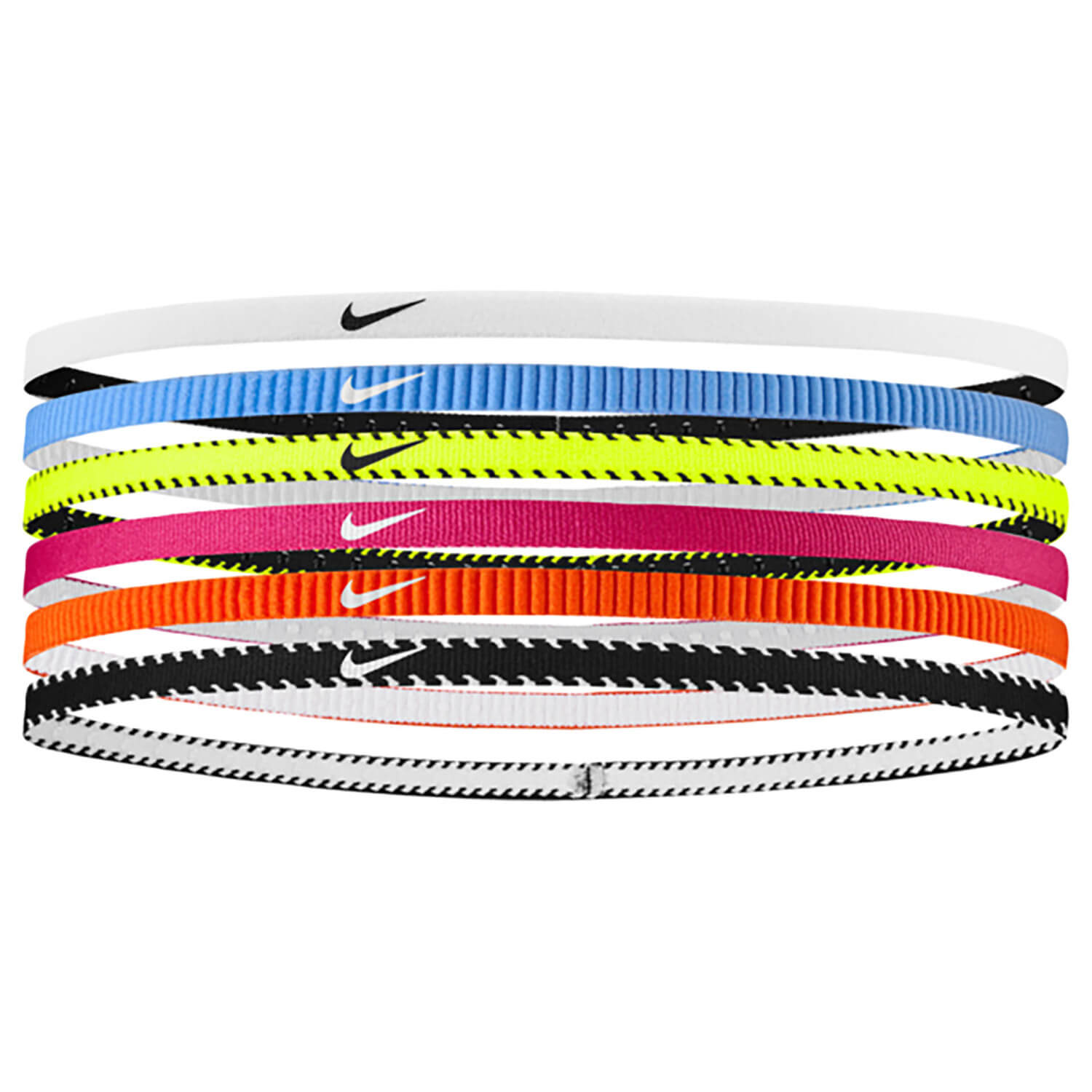 Nike Flex Classic Slim Headbands (6 Pack) (Front)