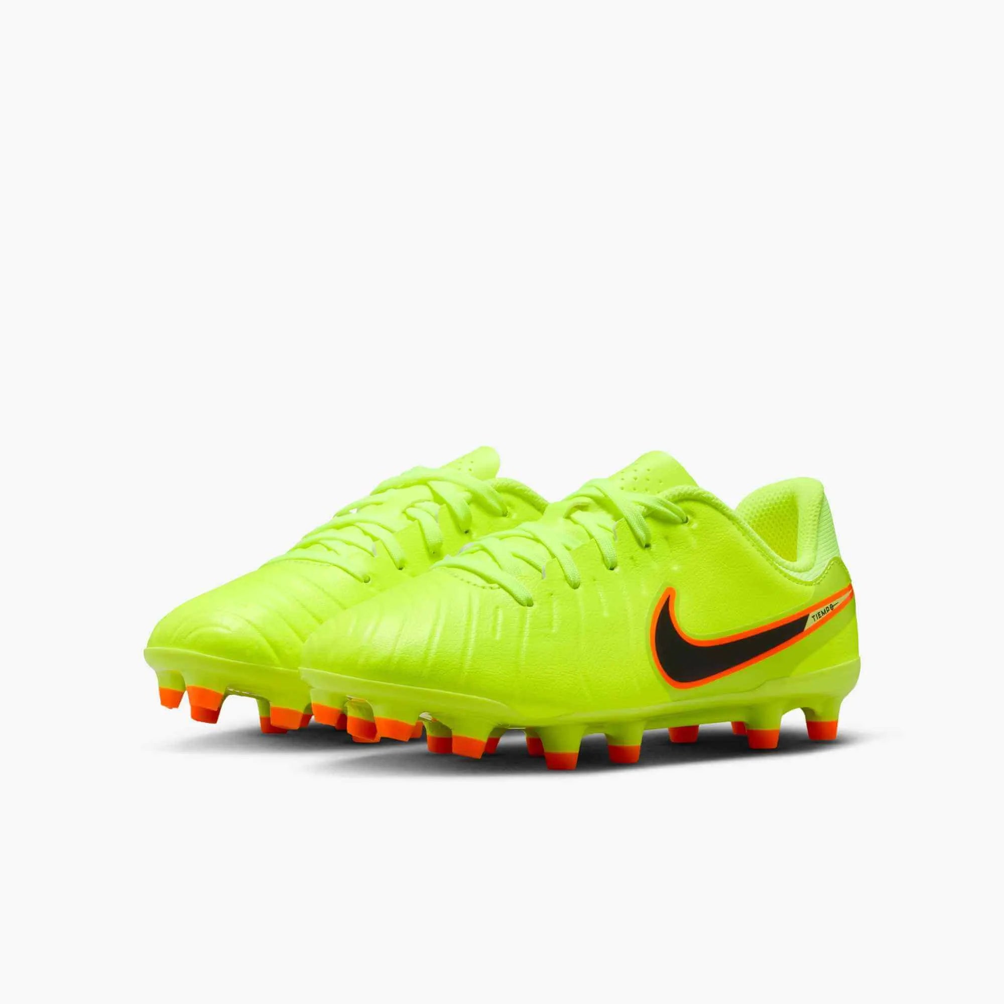Nike JR Legend 10 Academy Firm_Multi Ground Soccer Cleats - Max Voltage Pack (HO25) (Pair - Lateral)