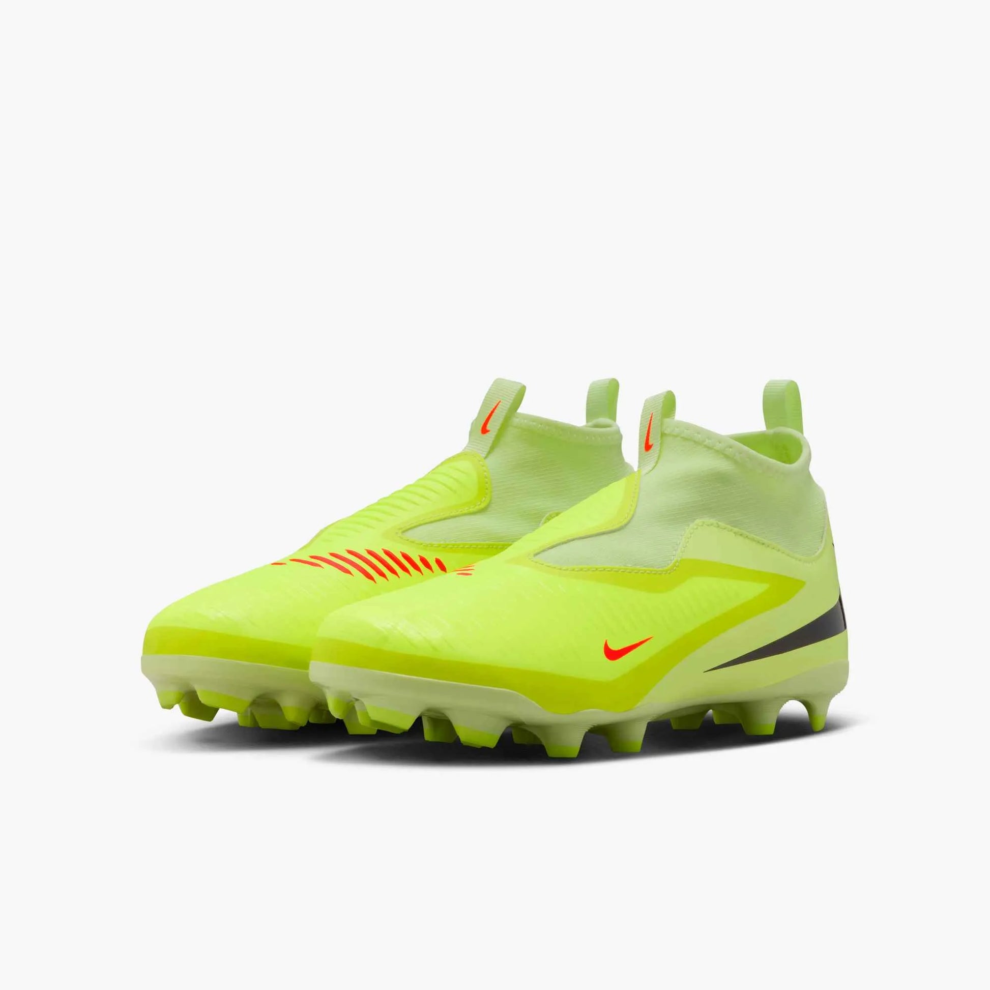 Nike JR Phantom 6 High Academy Firm_Multi Ground Soccer Cleats - Max Voltage Pack (HO25) (Pair - Lateral)