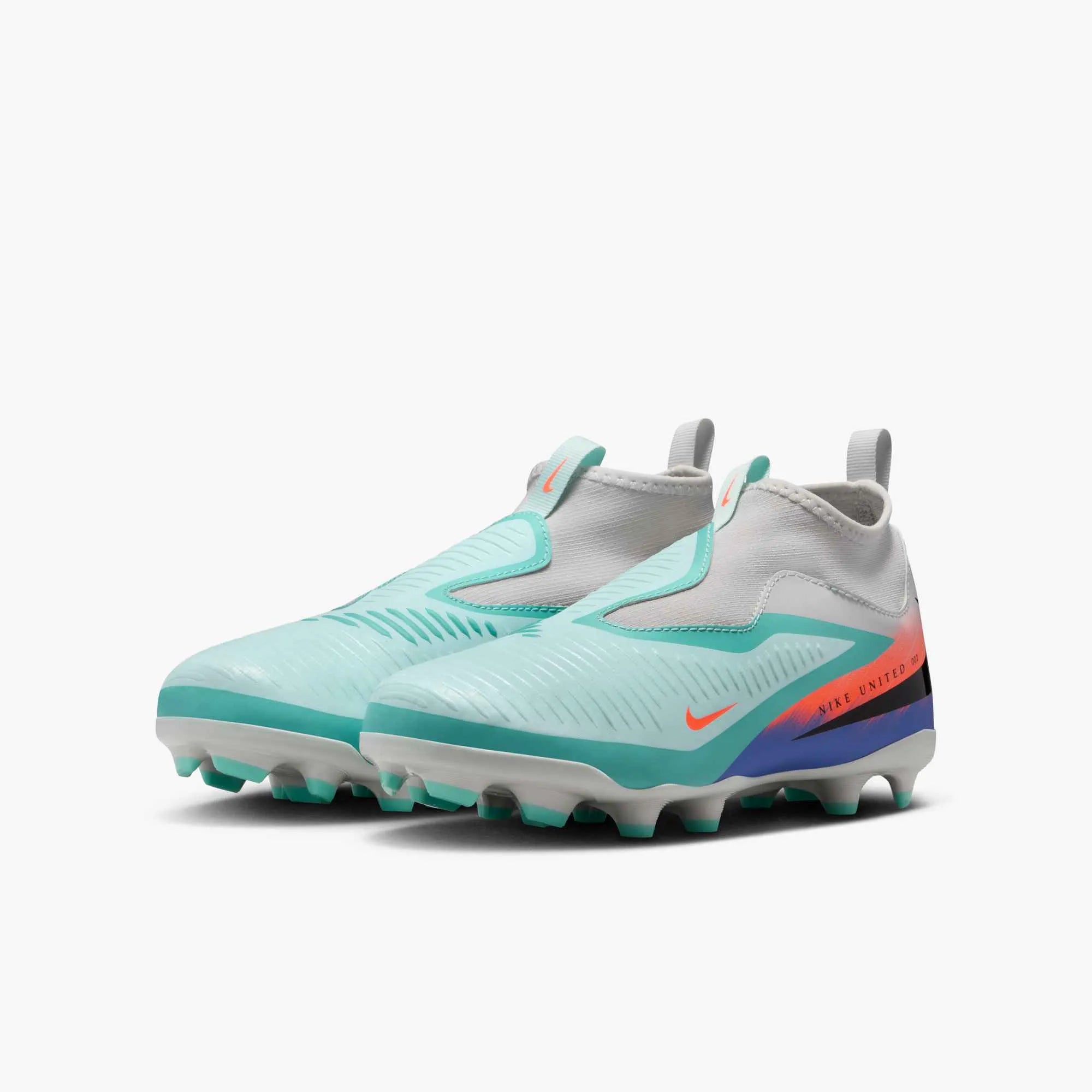 Nike JR Phantom 6 High Academy Firm_Multi Ground Soccer Cleats - Nike United Pack Chapter 2 (HO25) (Pair - Lateral)