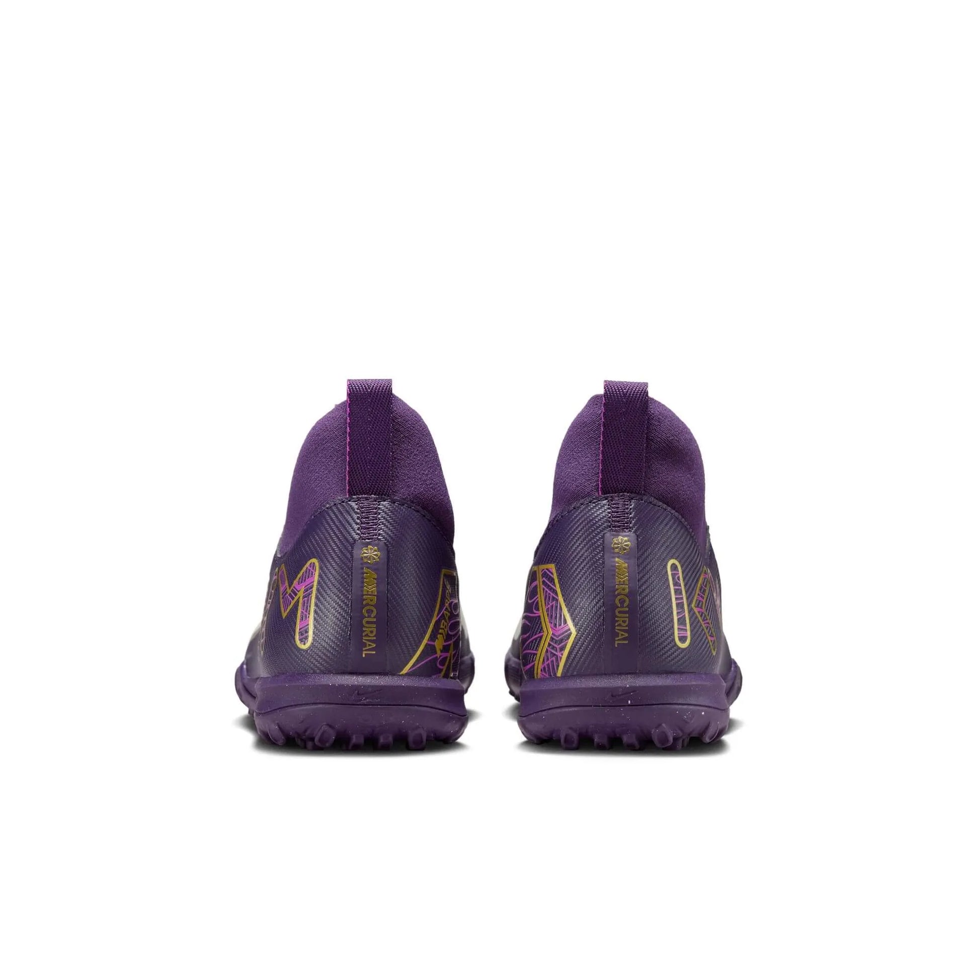 Nike JR Zoom Superfly 10 Academy KM Turf Soccer Shoes - Mbappe PE (SU25) (Pair - Back)