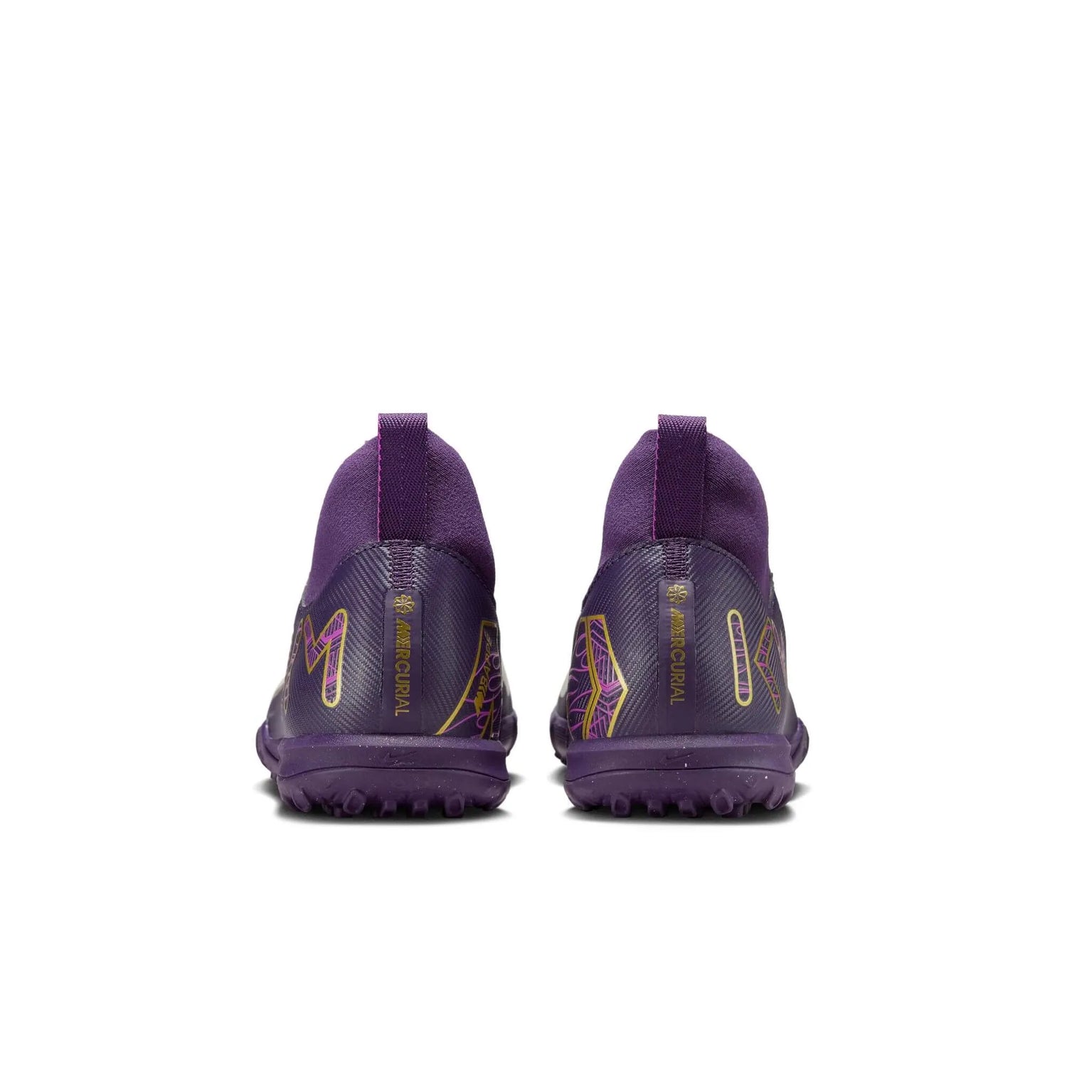 Nike JR Zoom Superfly 10 Academy KM Turf Soccer Shoes - Mbappe PE (SU25) (Pair - Back)