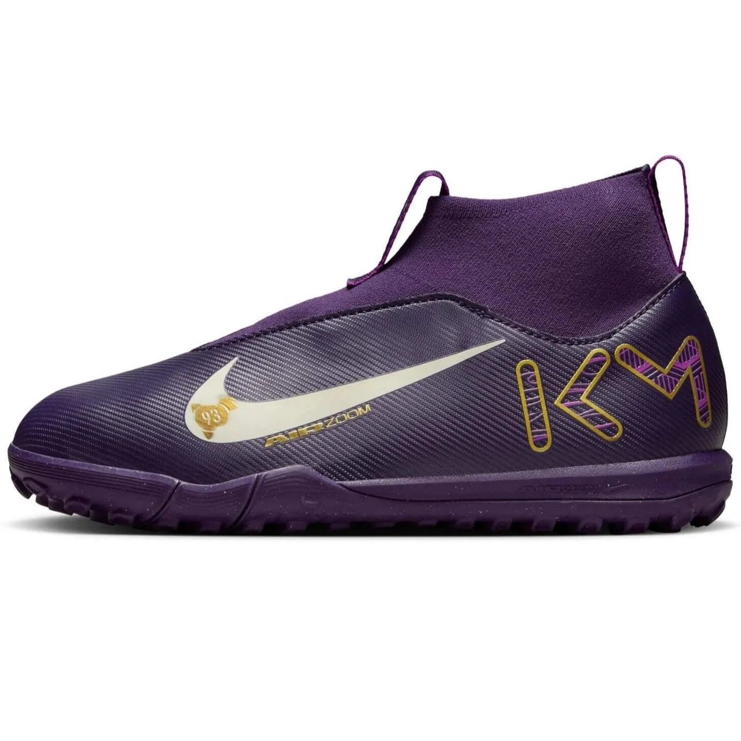 Nike JR Zoom Superfly 10 Academy KM Turf Soccer Shoes - Mbappe PE (SU25) (Side 1)