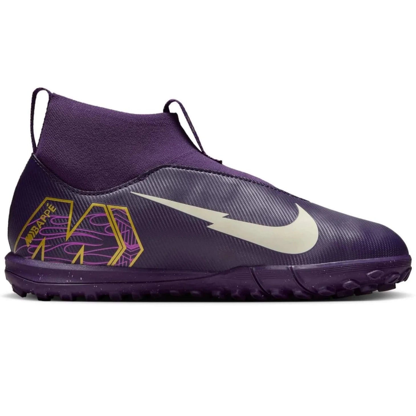 Nike JR Zoom Superfly 10 Academy KM Turf Soccer Shoes - Mbappe PE (SU25) (Side 2)