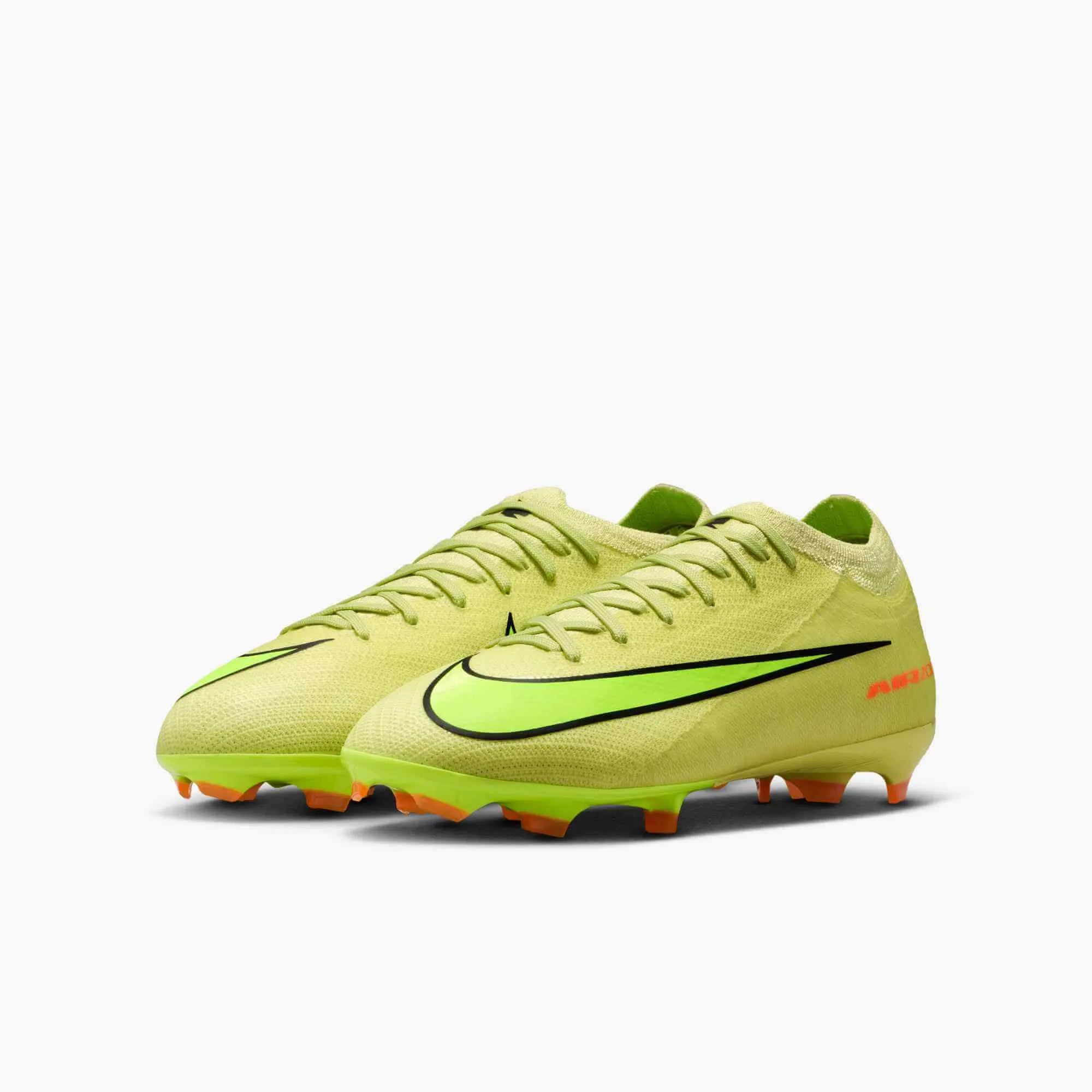 Nike JR Zoom Vapor 16 Pro Firm Ground Soccer Cleats - Max Voltage (HO25) (Pair - Lateral)