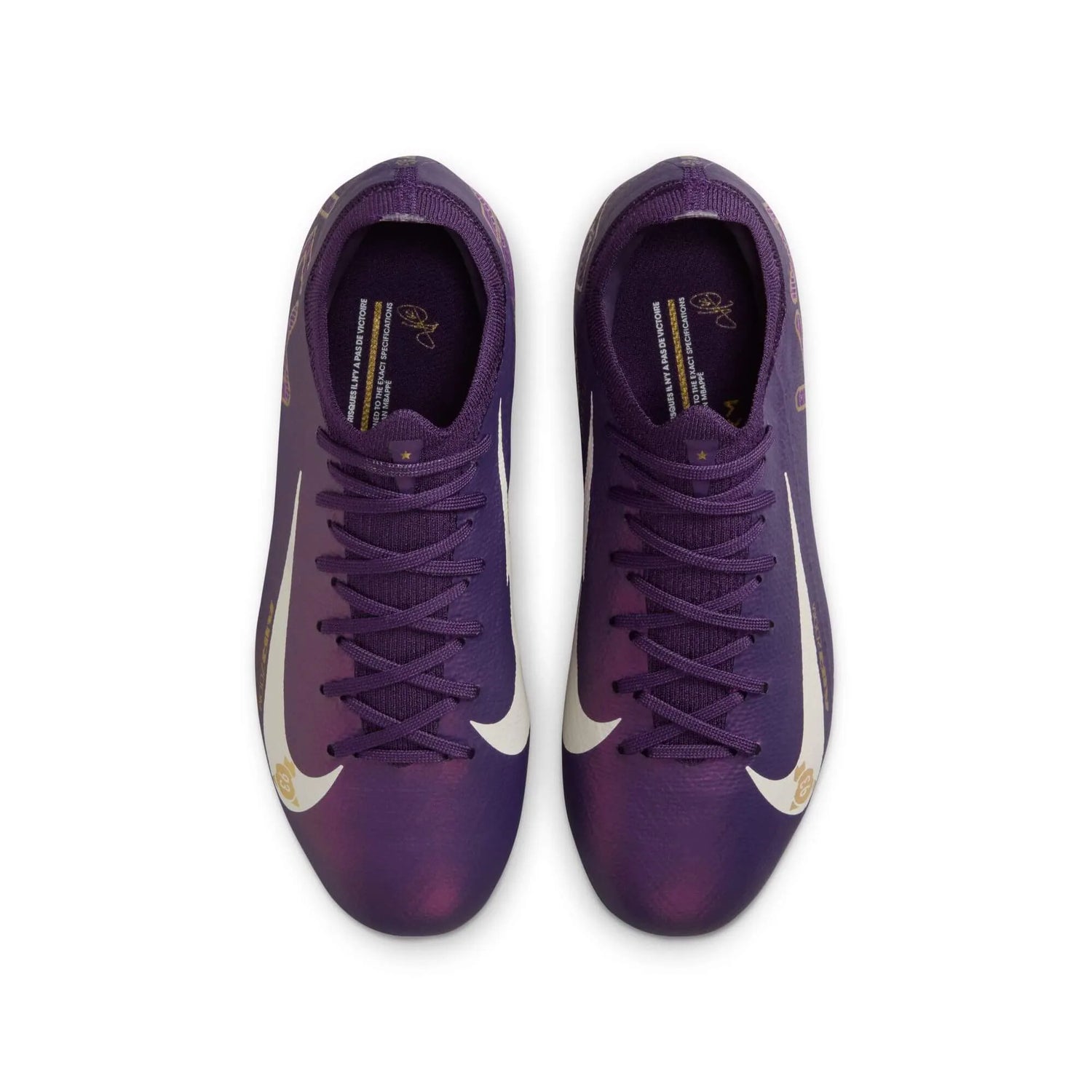 Nike JR Zoom Vapor 16 Pro KM Firm Ground Soccer Cleats - Mbappe PE (SU25) (Pair - Top)