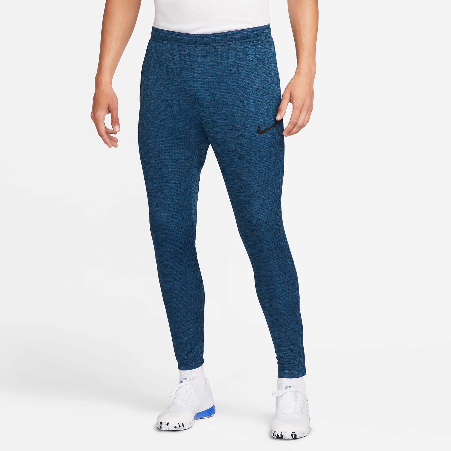 Nike Men's Academy Dri-Fit Track Pants Industrial Blue-Black (Model - Front)
