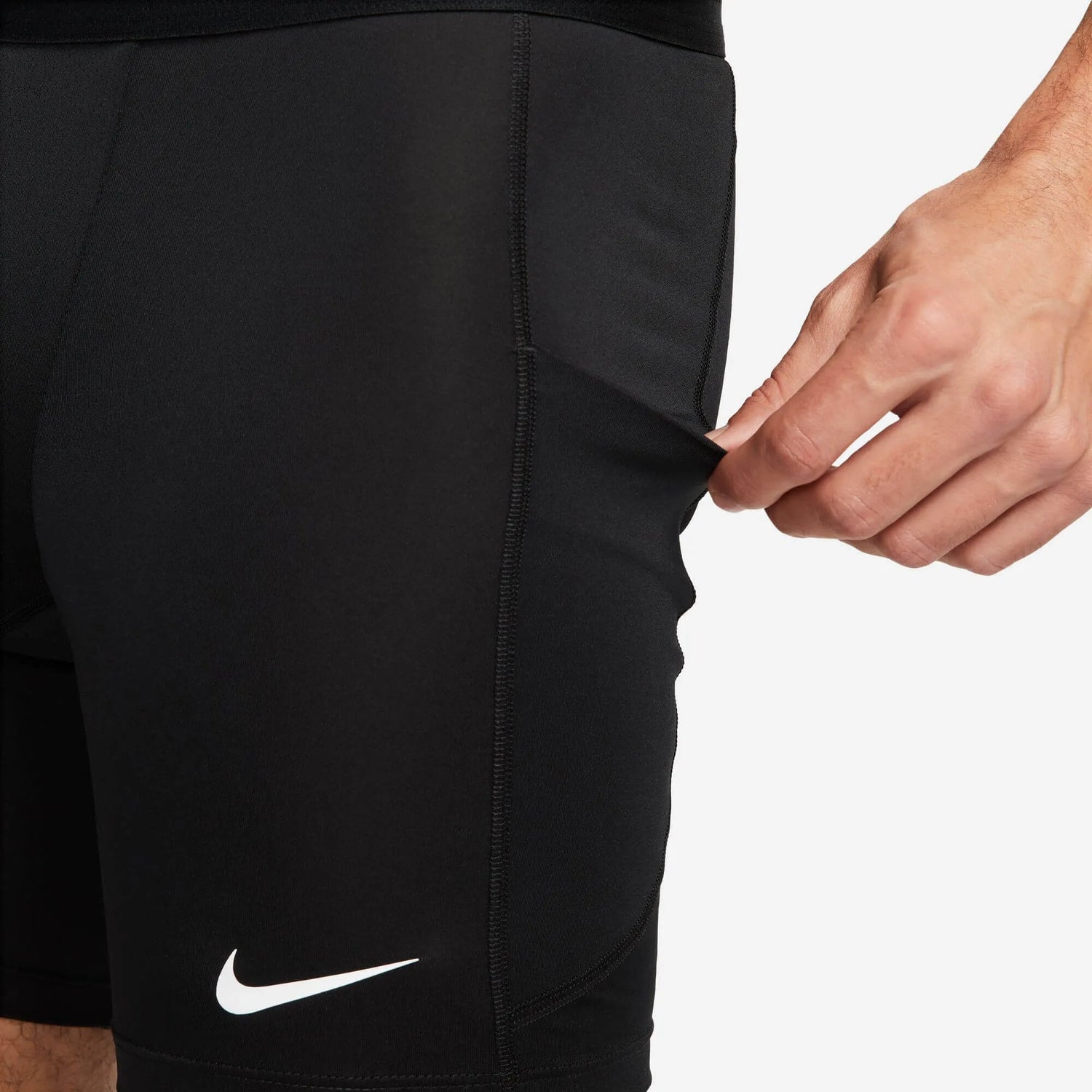 Nike Men's Pro DF Shorts Black-White (Detail 2)