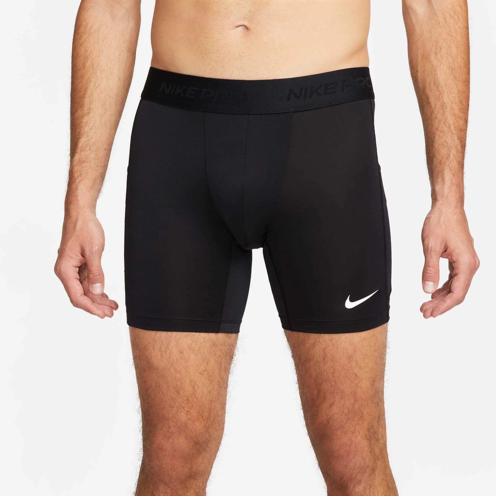 Nike Men's Pro DF Shorts Black-White (Front)