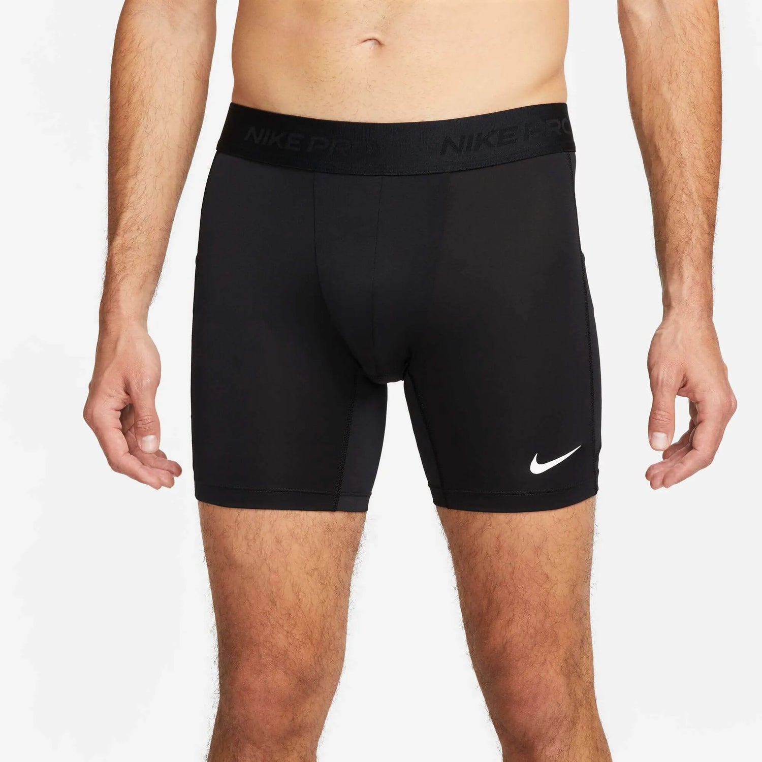 Nike Men's Pro DF Shorts Black-White (Front)