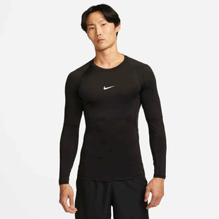 Nike Men's Pro Dri-Fit Tight Long-Sleeve Fitness Top Black (Model - Front)