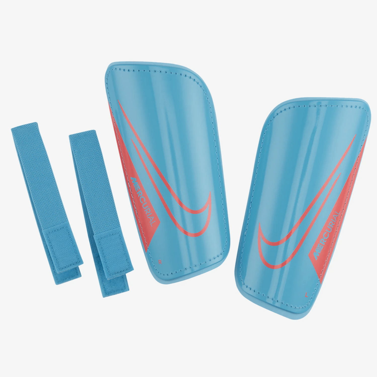 Nike Mercurial Hard Shell Shin Guards - Blue - Pink (Set)