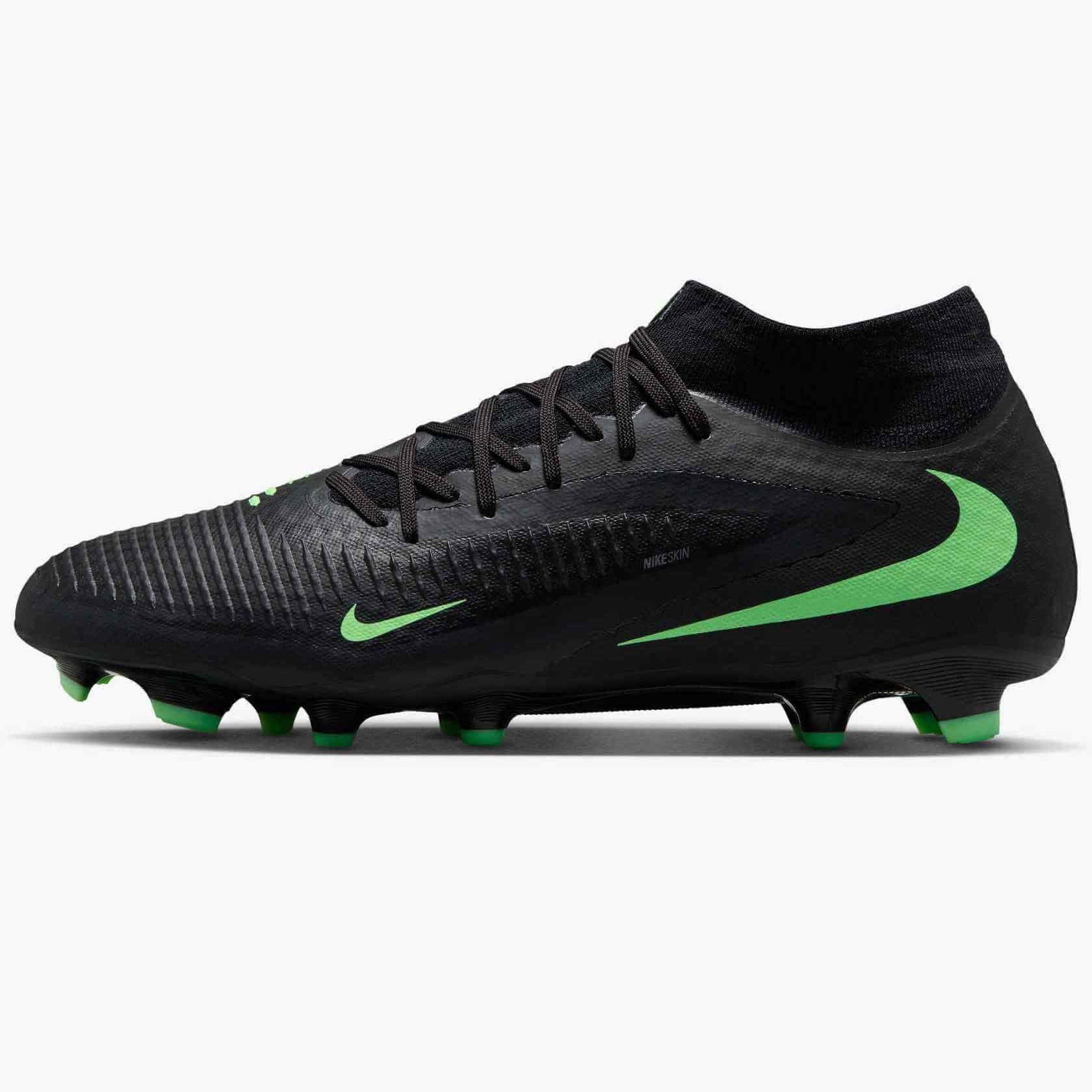 Nike Phantom 6 High Academy Firm_Multi Ground Soccer Cleats - Shadow Pack (FA26) Black-Illusion Green-Black (Side 1)