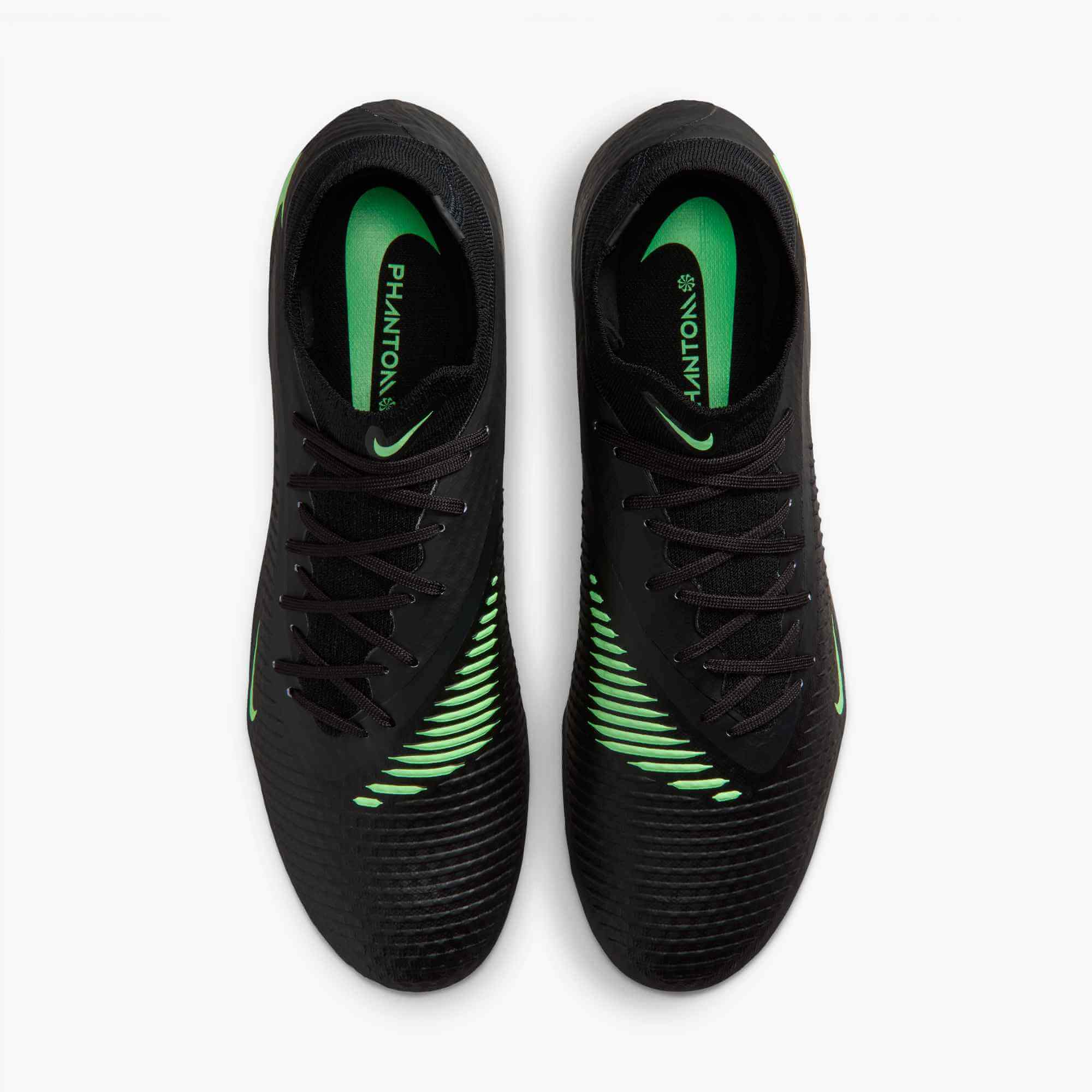 Nike Phantom 6 High Academy Firm_Multi Ground Soccer Cleats - Shadow Pack (FA26) Black-Illusion Green-Black (Pair - Top)