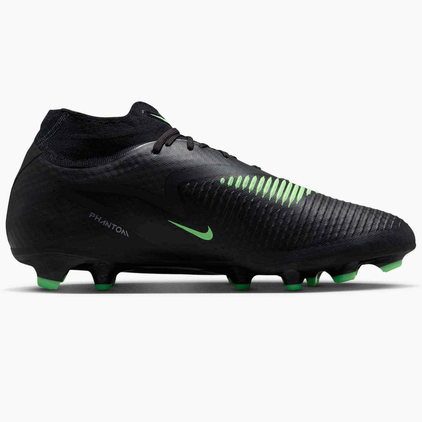 Nike Phantom 6 High Academy Firm_Multi Ground Soccer Cleats - Shadow Pack (FA26) Black-Illusion Green-Black (Side 2)